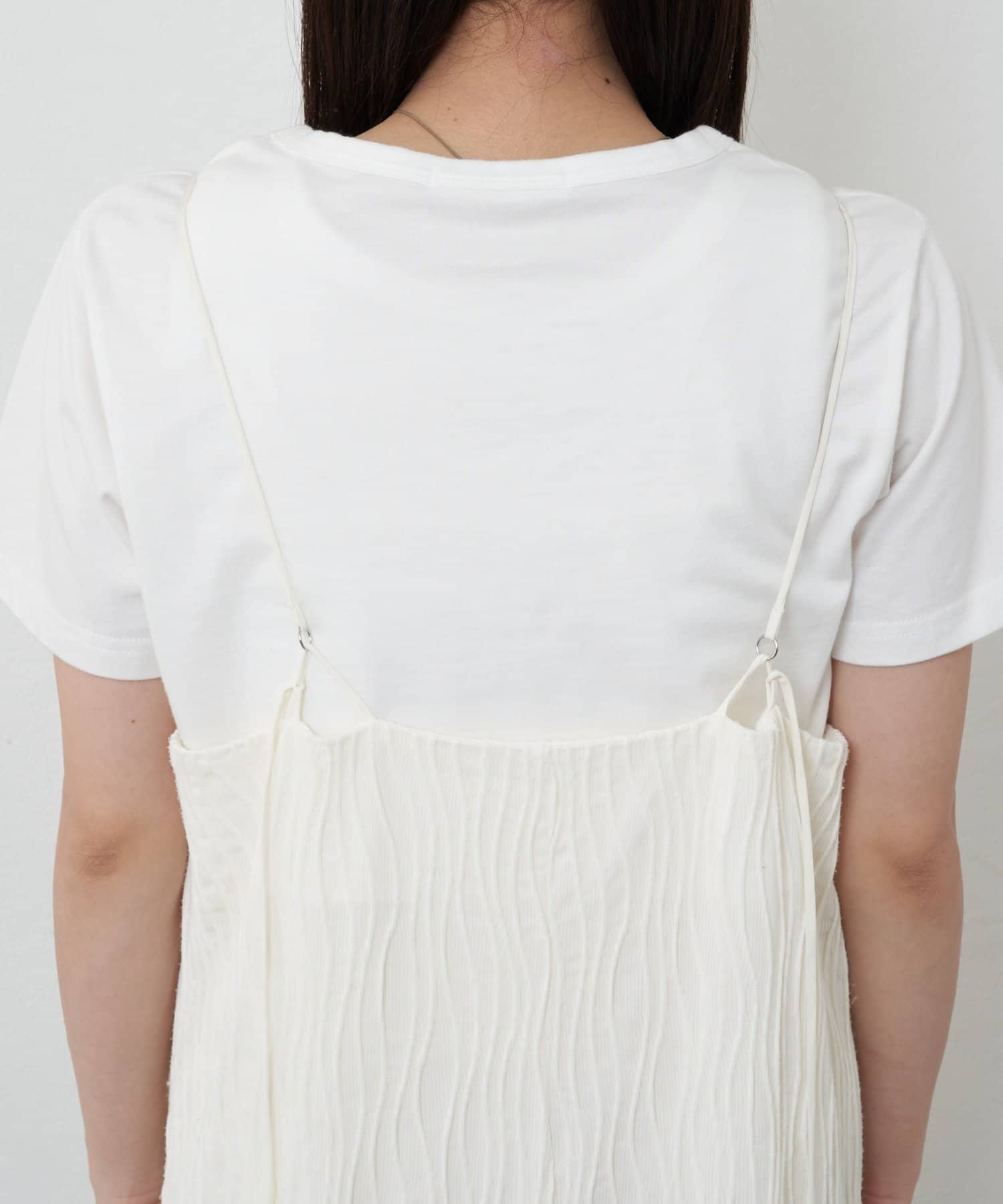 DISCOAT(ディスコート) 【WEB限定】立体ジャガードキャミワンピース