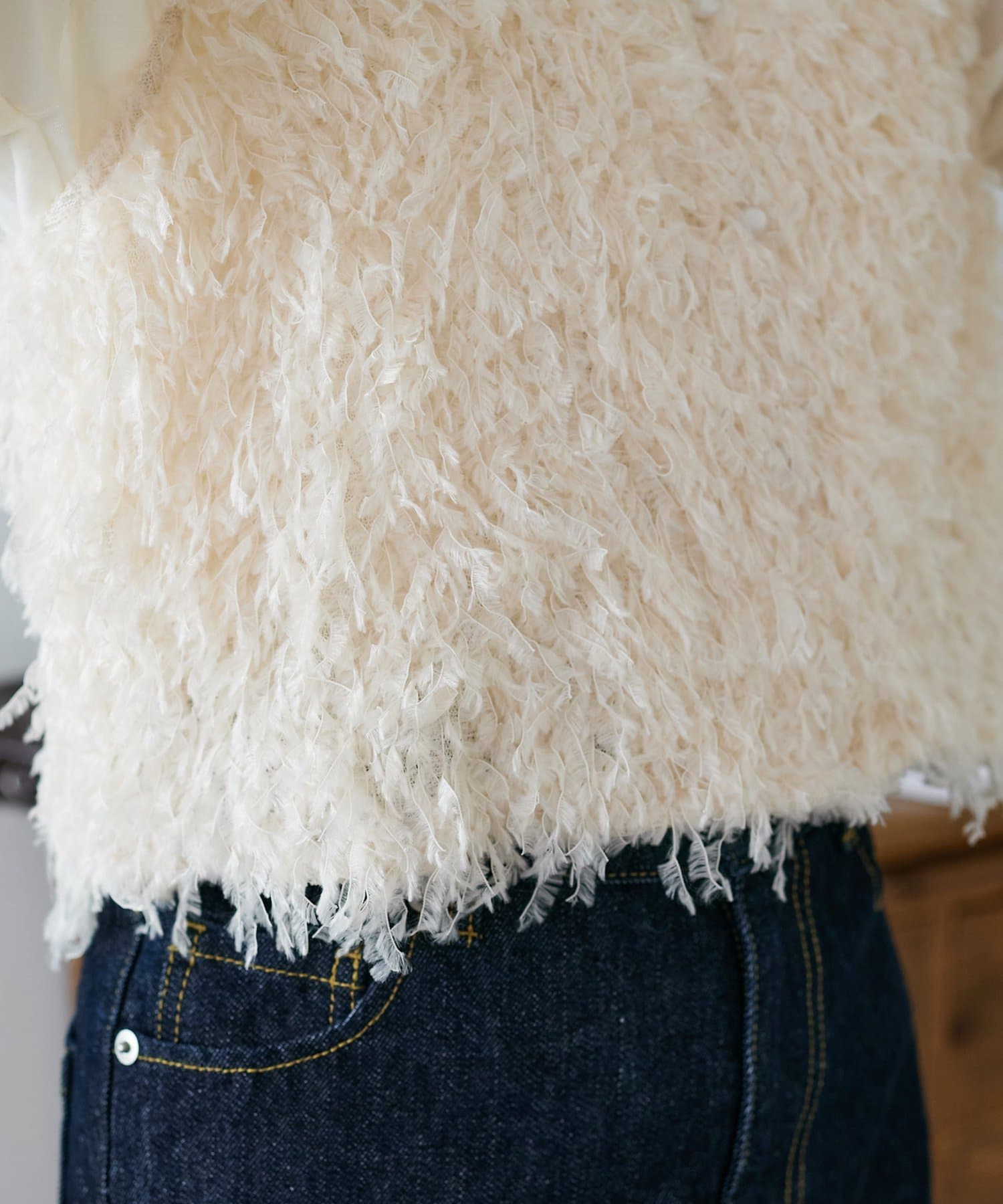 DISCOAT(ディスコート) 【WEB限定】テープヤーンUネックベスト