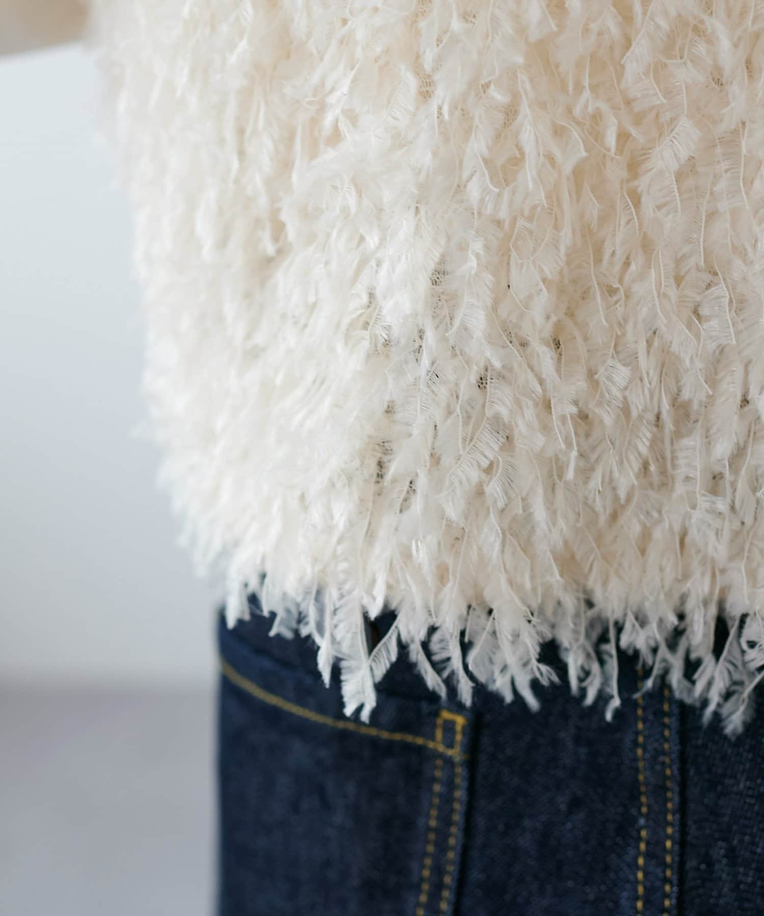 DISCOAT(ディスコート) 【WEB限定】テープヤーンUネックベスト