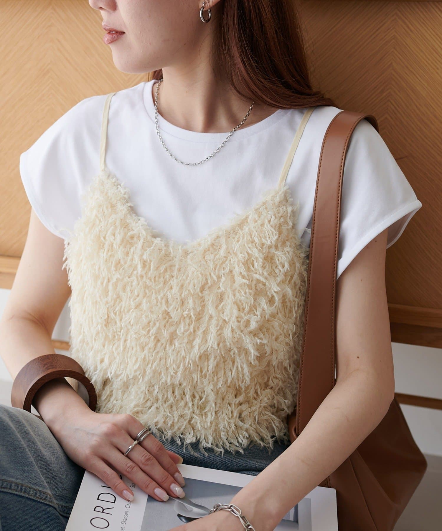 DISCOAT(ディスコート) 【WEB限定】テープヤーンキャミ