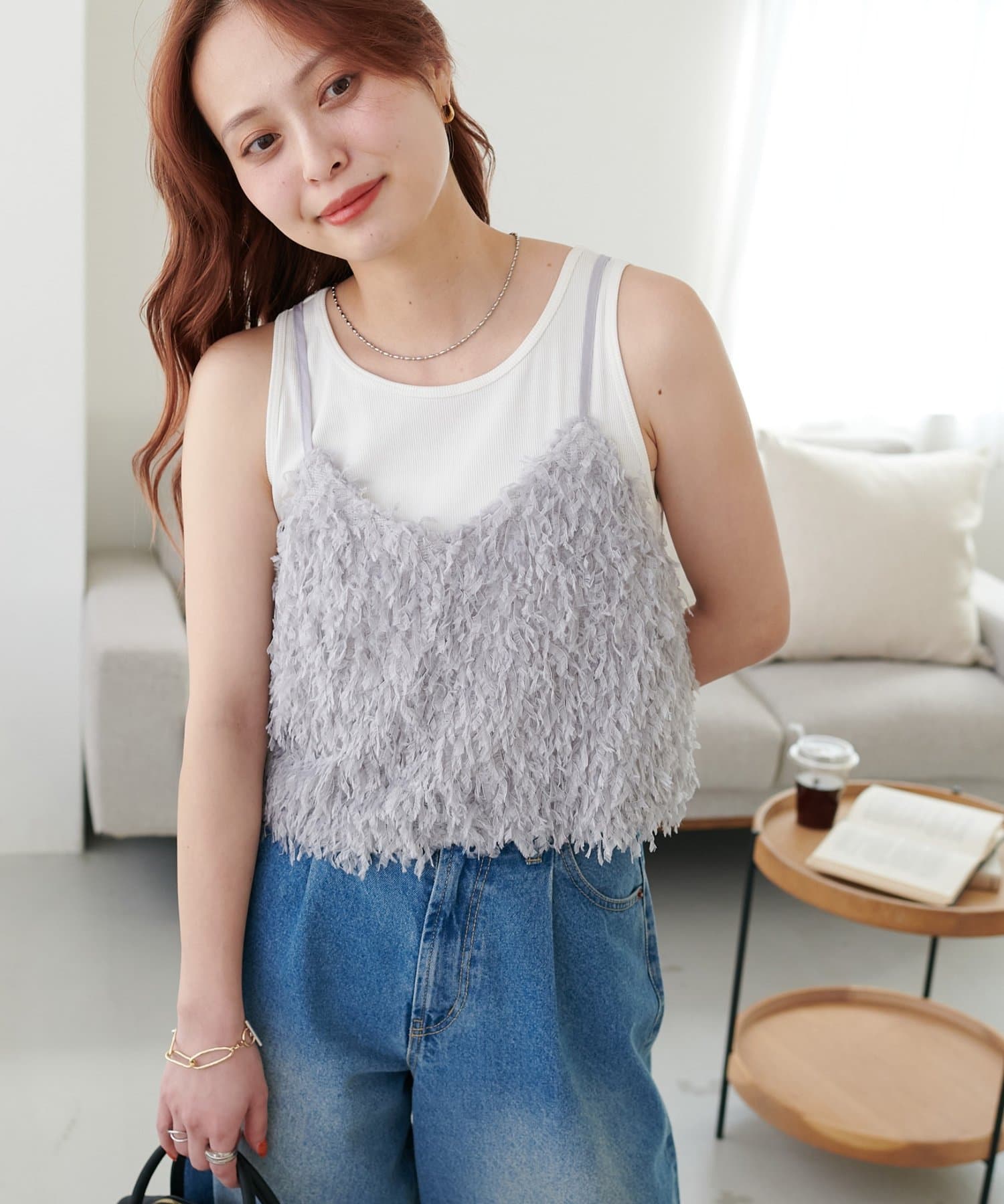 DISCOAT(ディスコート) 【WEB限定】テープヤーンキャミ