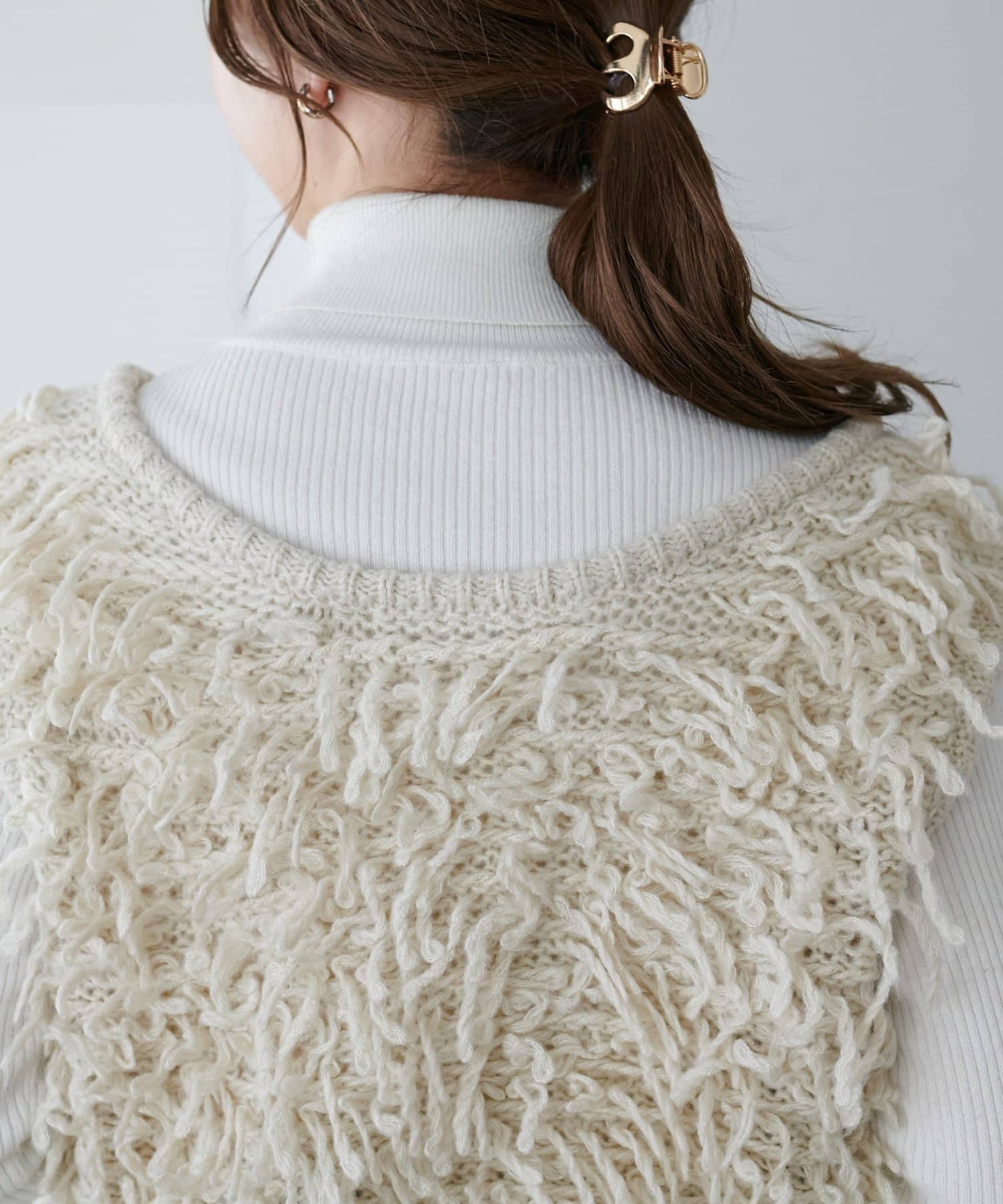 DISCOAT(ディスコート) 【WEB限定】前後2WAYフリンジベスト