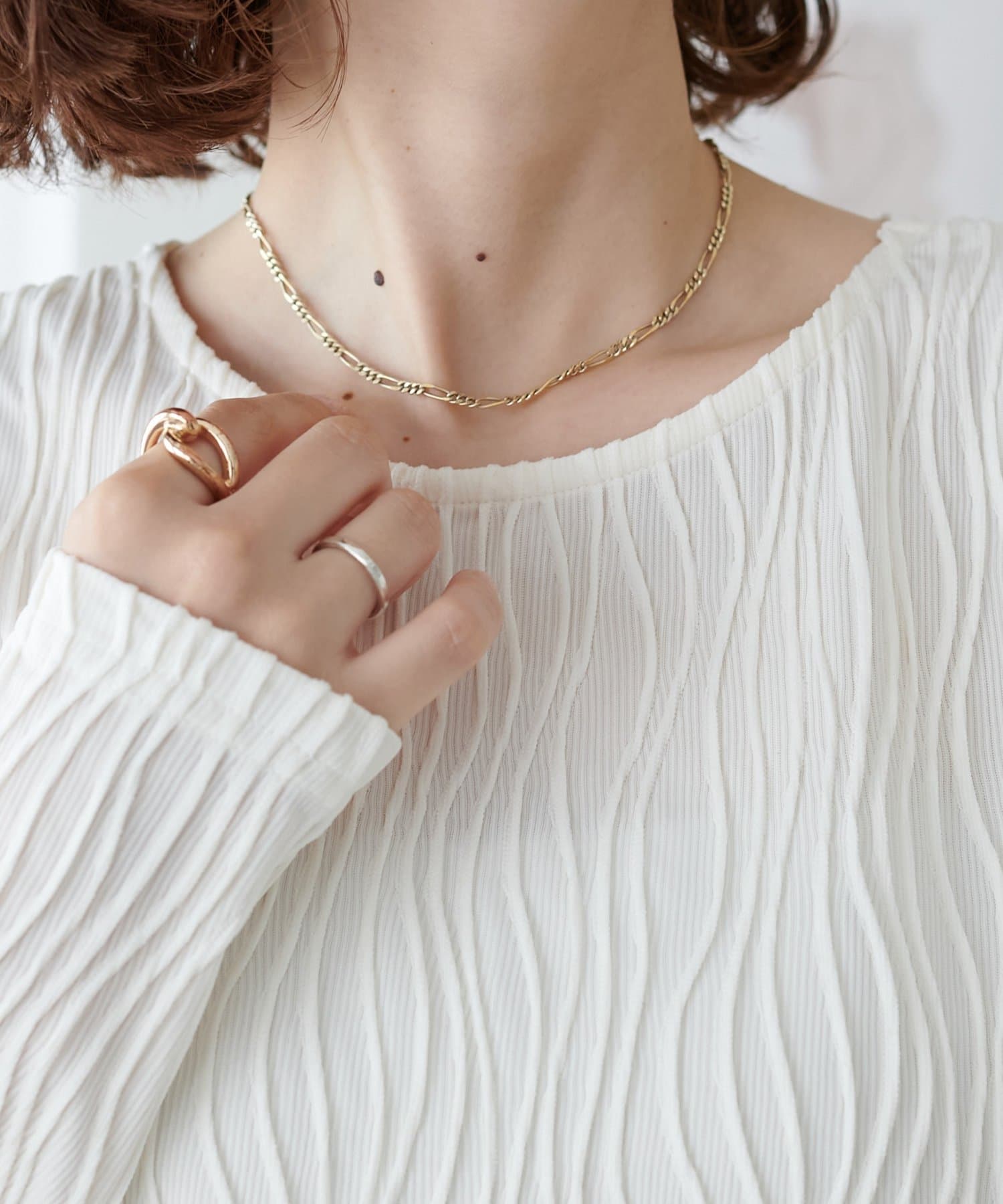 DISCOAT(ディスコート) 【WEB限定】立体ジャガードロングスリーブ