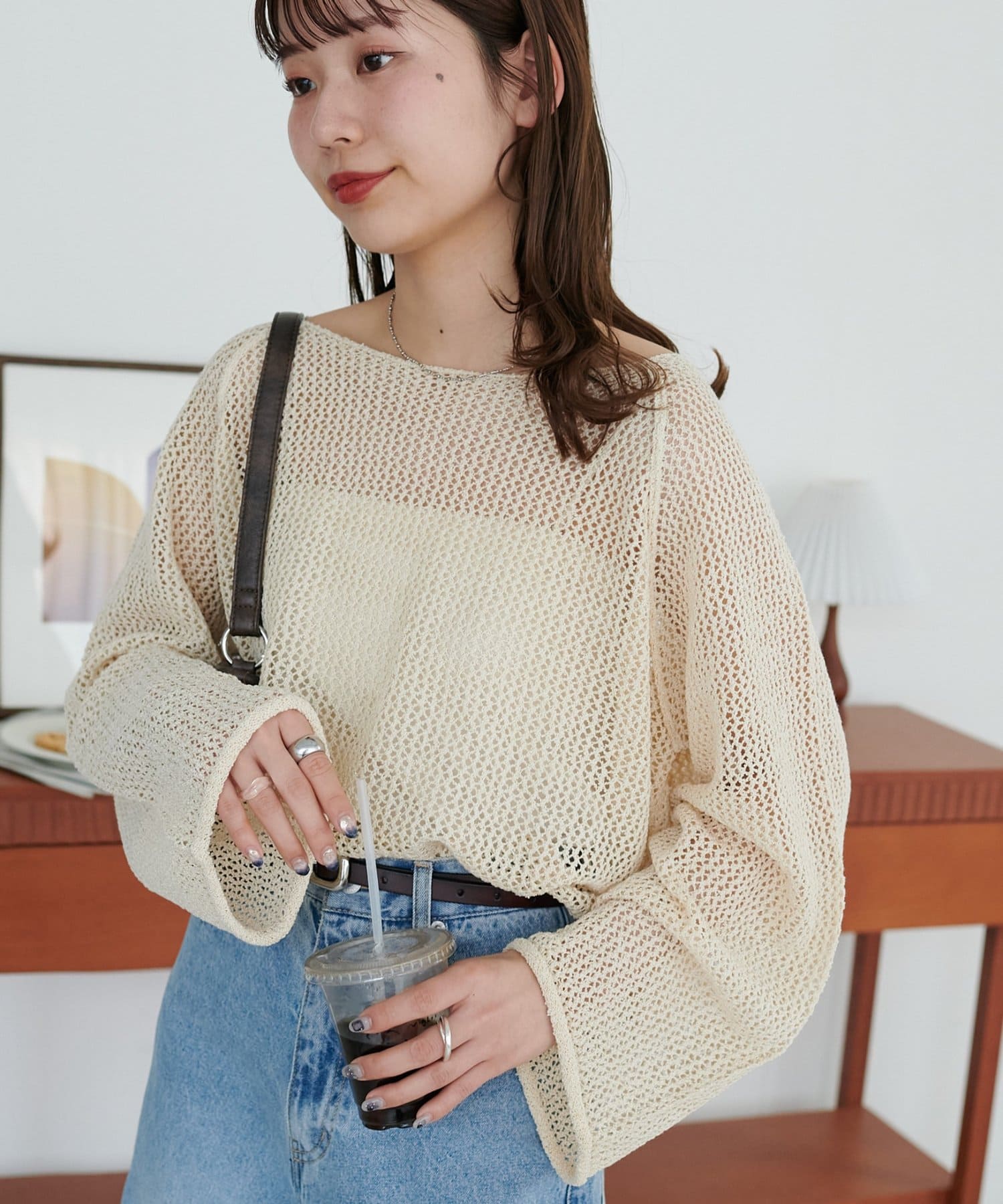 DISCOAT(ディスコート) 【WEB限定】ラメスカシプルオーバー