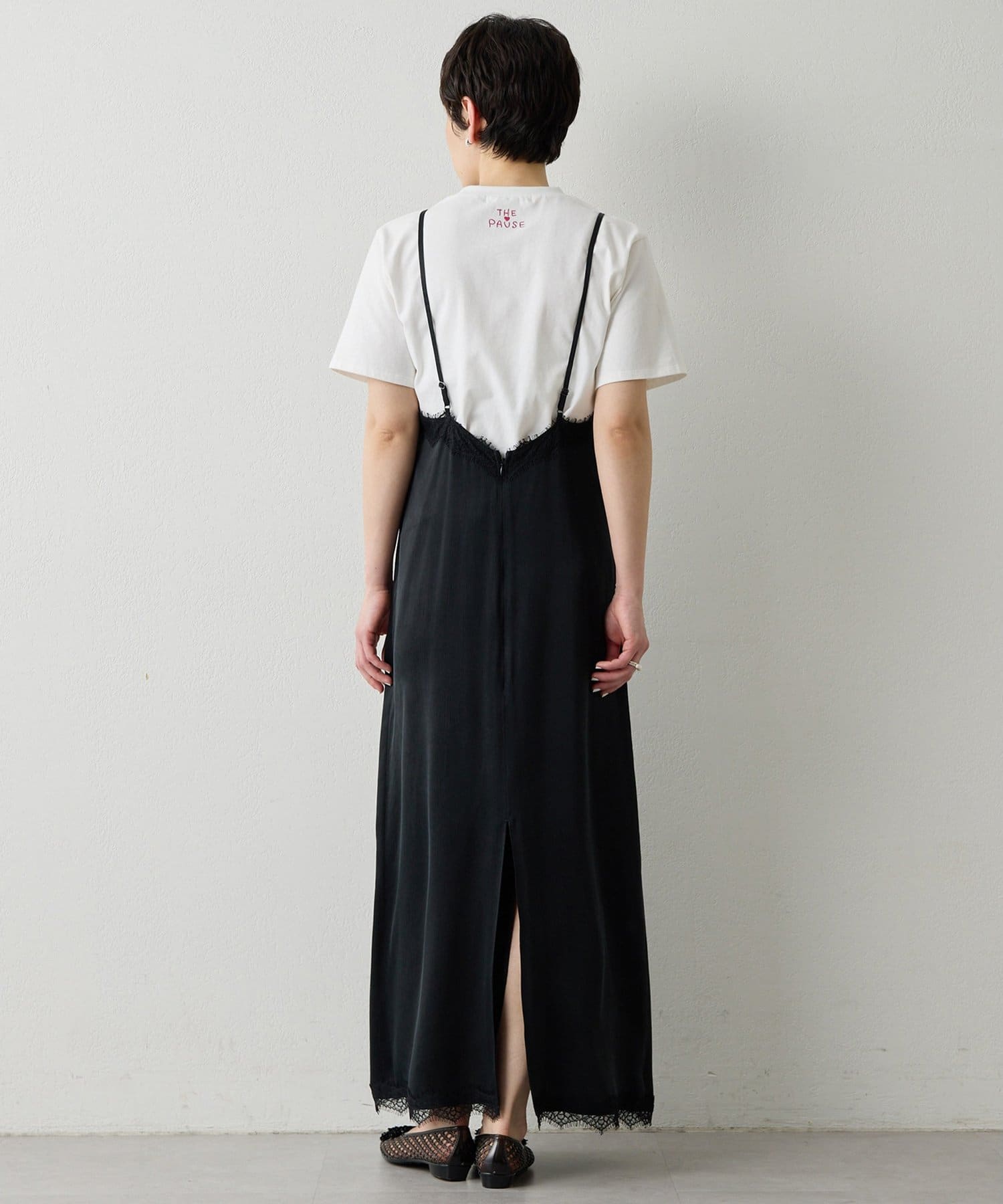 Whim Gazette(ウィム ガゼット) 【THE PAUSE】レーストリムキャミワンピース