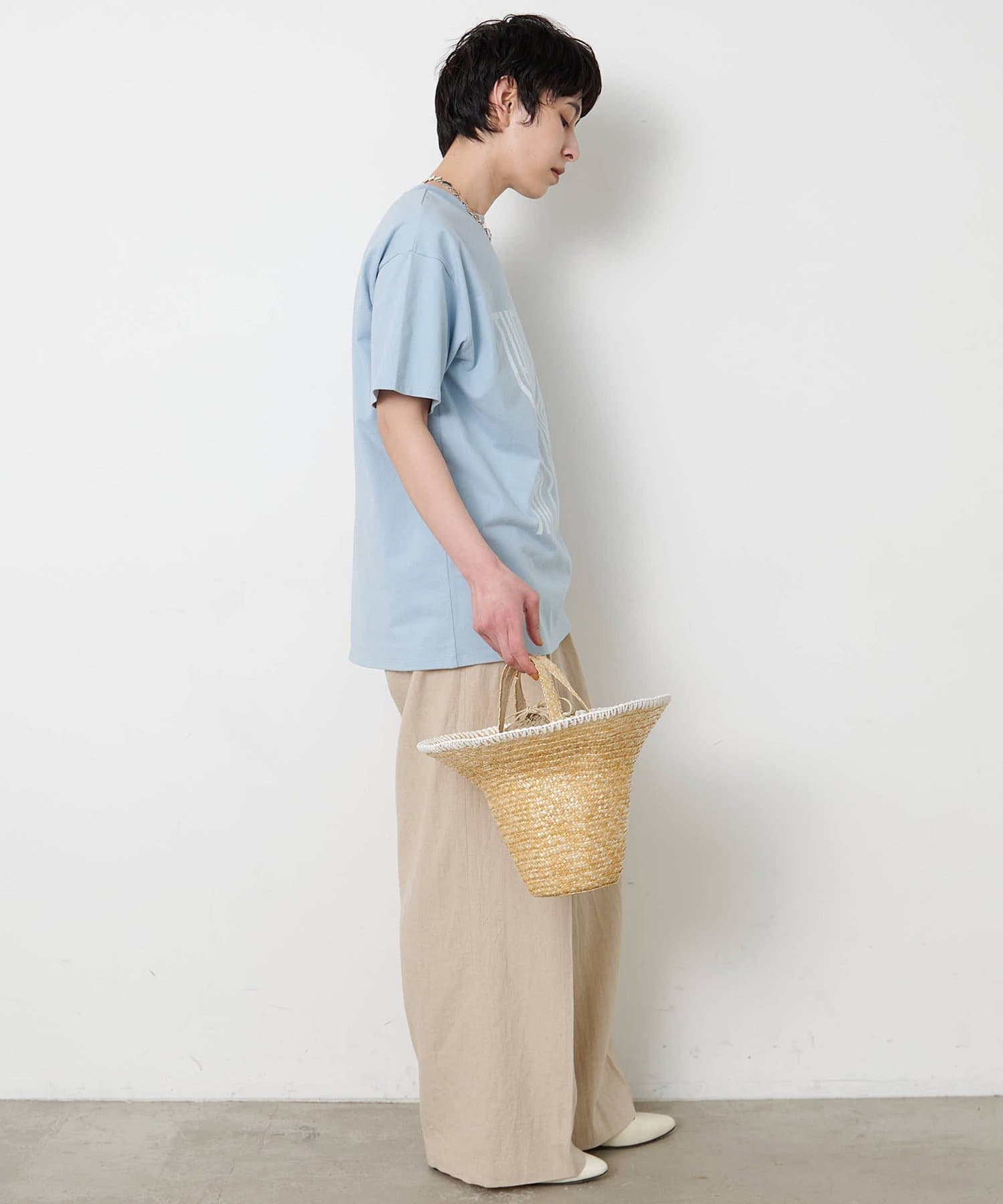 Whim Gazette(ウィム ガゼット) ＜3/19インスタLIVEご紹介アイテム＞【THE PAUSE】ウィーグルロゴTEE