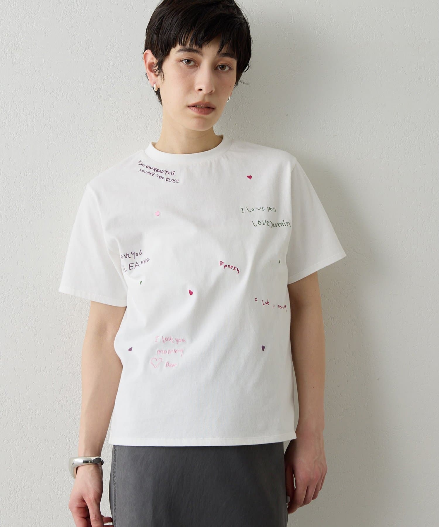 Whim Gazette(ウィム ガゼット) 【THE PAUSE】シシュウTシャツ