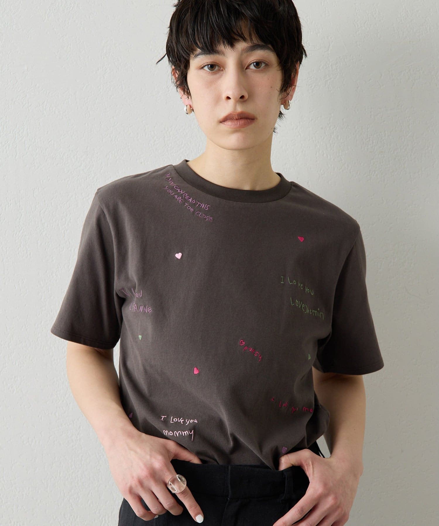 Whim Gazette(ウィム ガゼット) 【THE PAUSE】シシュウTシャツ