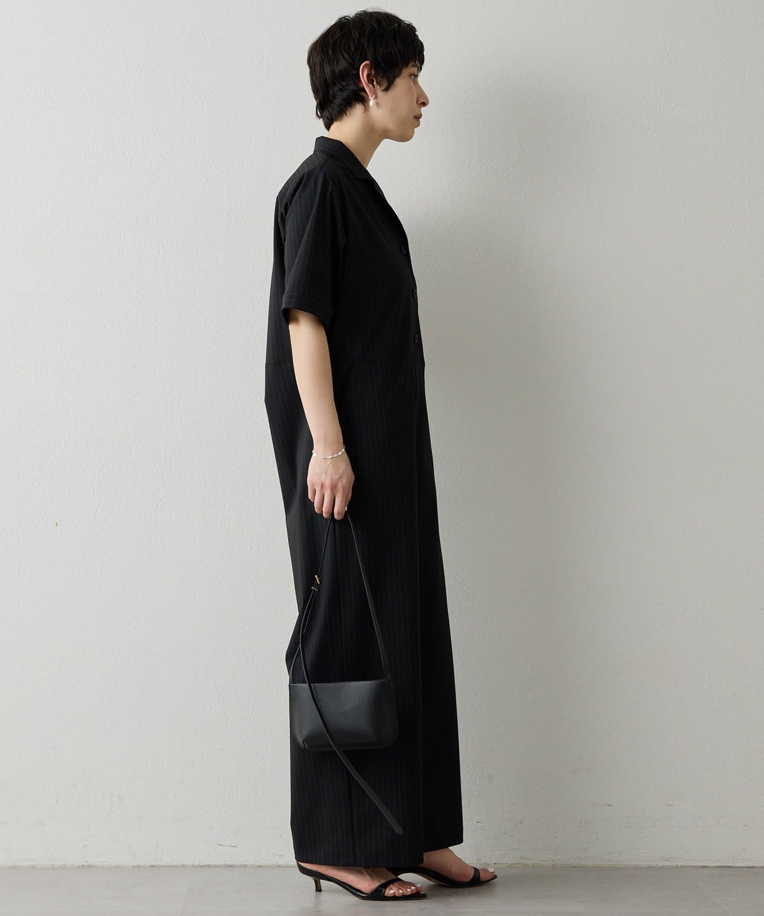 Whim Gazette(ウィム ガゼット) 【THE PAUSE】ストライプカイキンジャンプスーツ