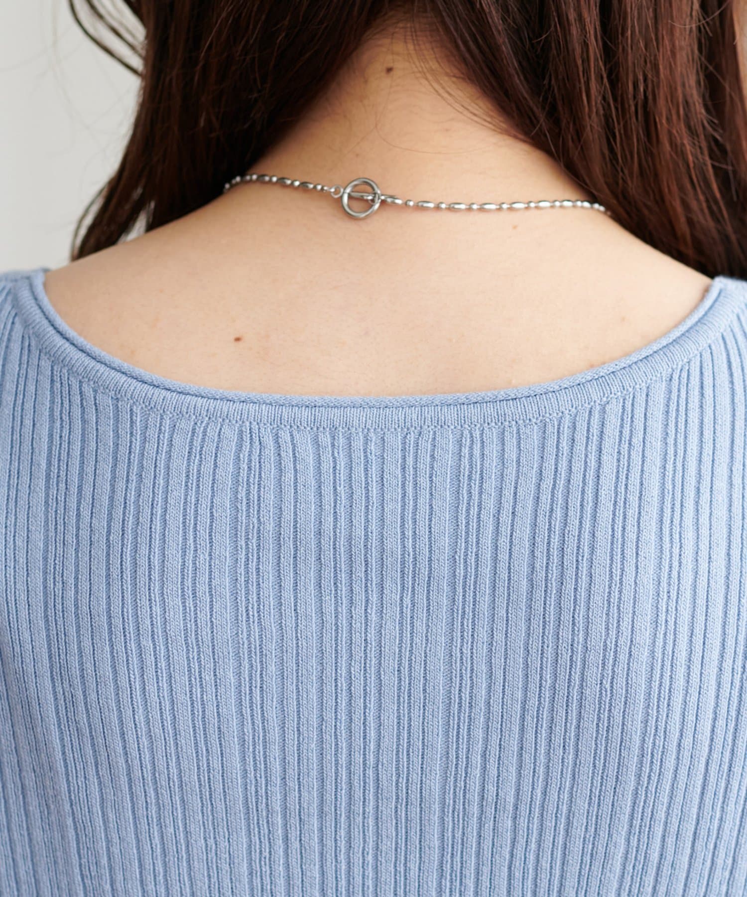 DISCOAT(ディスコート) 【WEB限定】リブレイヤード風半袖プルオーバー