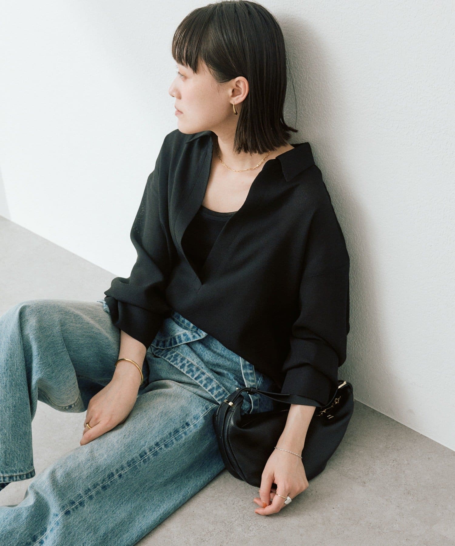 RIVE DROITE(リヴドロワ) 予約【涼し気な抜け感】メッシュスキッパーシャツ