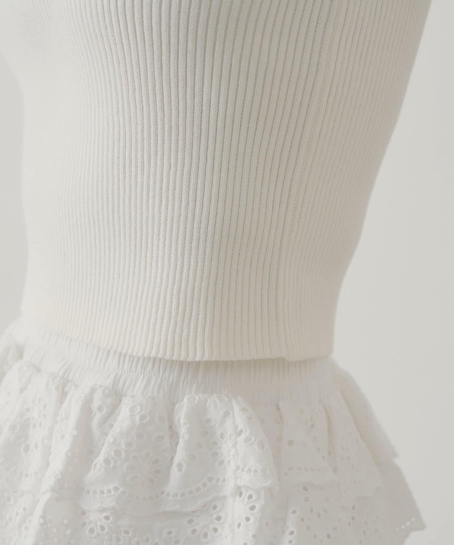 Chico(チコ) 【5色展開】ロゴ刺繍リブニット