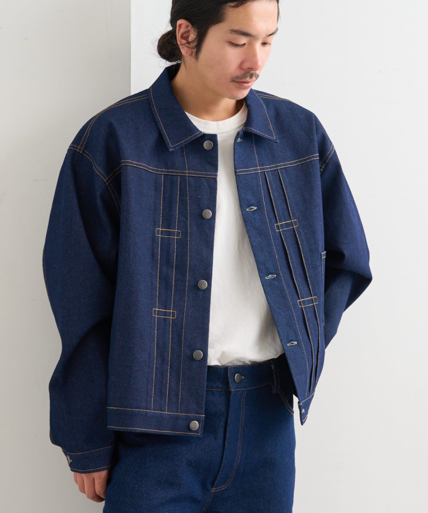 Kastane(カスタネ) 【ユニセックス/S.Mサイズ展開/セットアップ対応】BM 生デニムジャケット