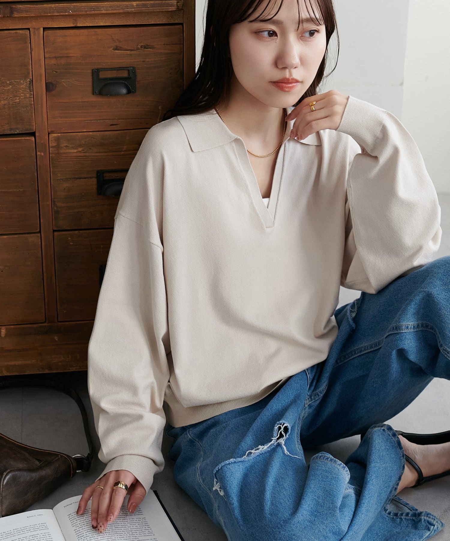 DISCOAT(ディスコート) モチモチスキッパープルオーバー