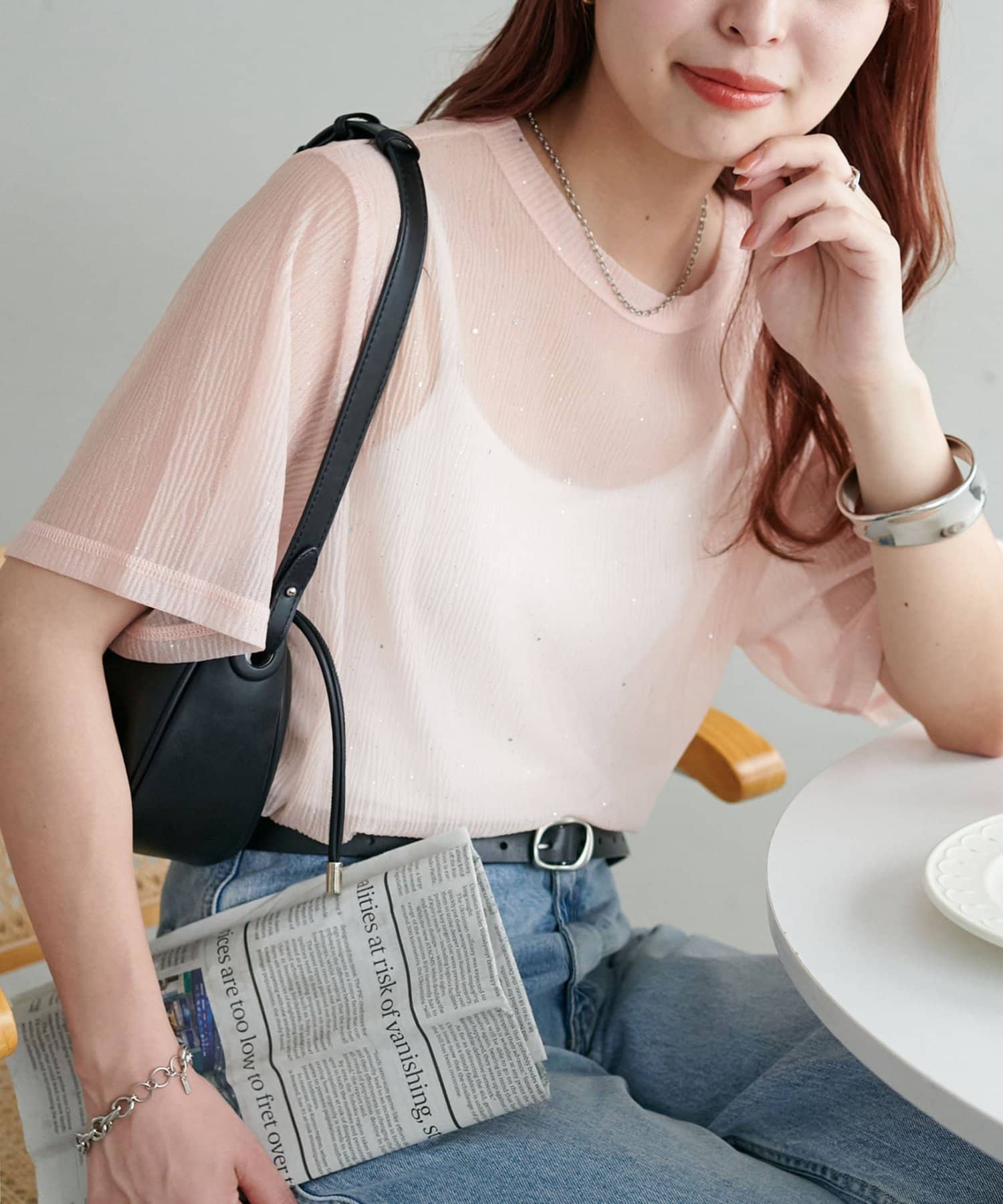 DISCOAT(ディスコート) 【WEB限定】シアーキラキラT