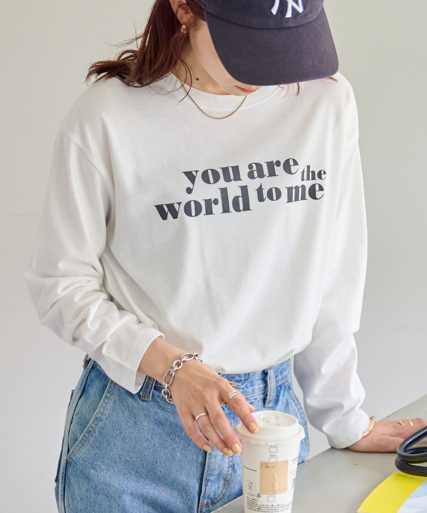 DISCOAT(ディスコート) 【WEB限定】アメリカンロゴロングTシャツ