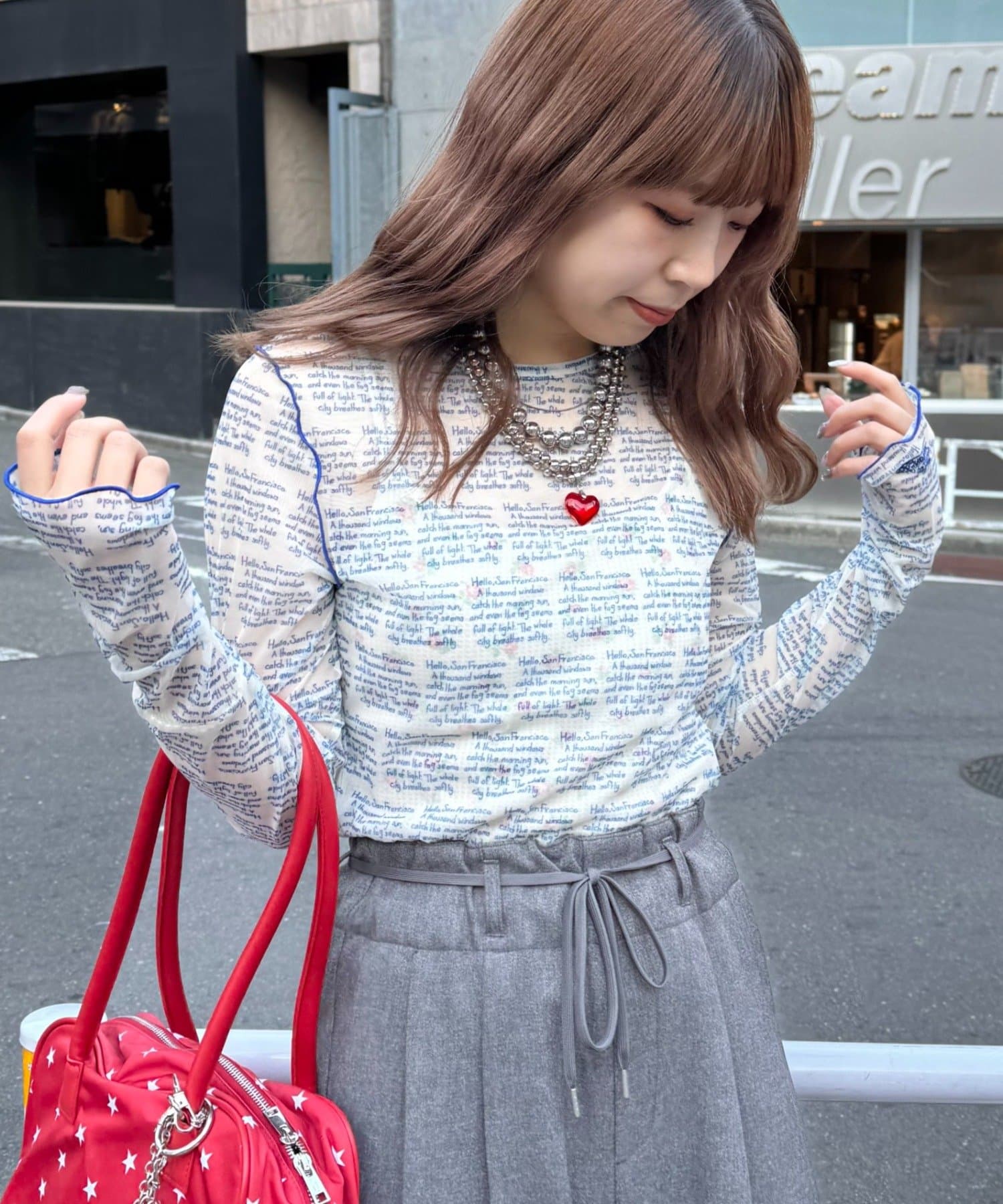 CIAOPANIC TYPY(チャオパニックティピー) 【HELLO.SANFRANCISCO/ハローサンフランシスコ】メッセージシアープリントTEE