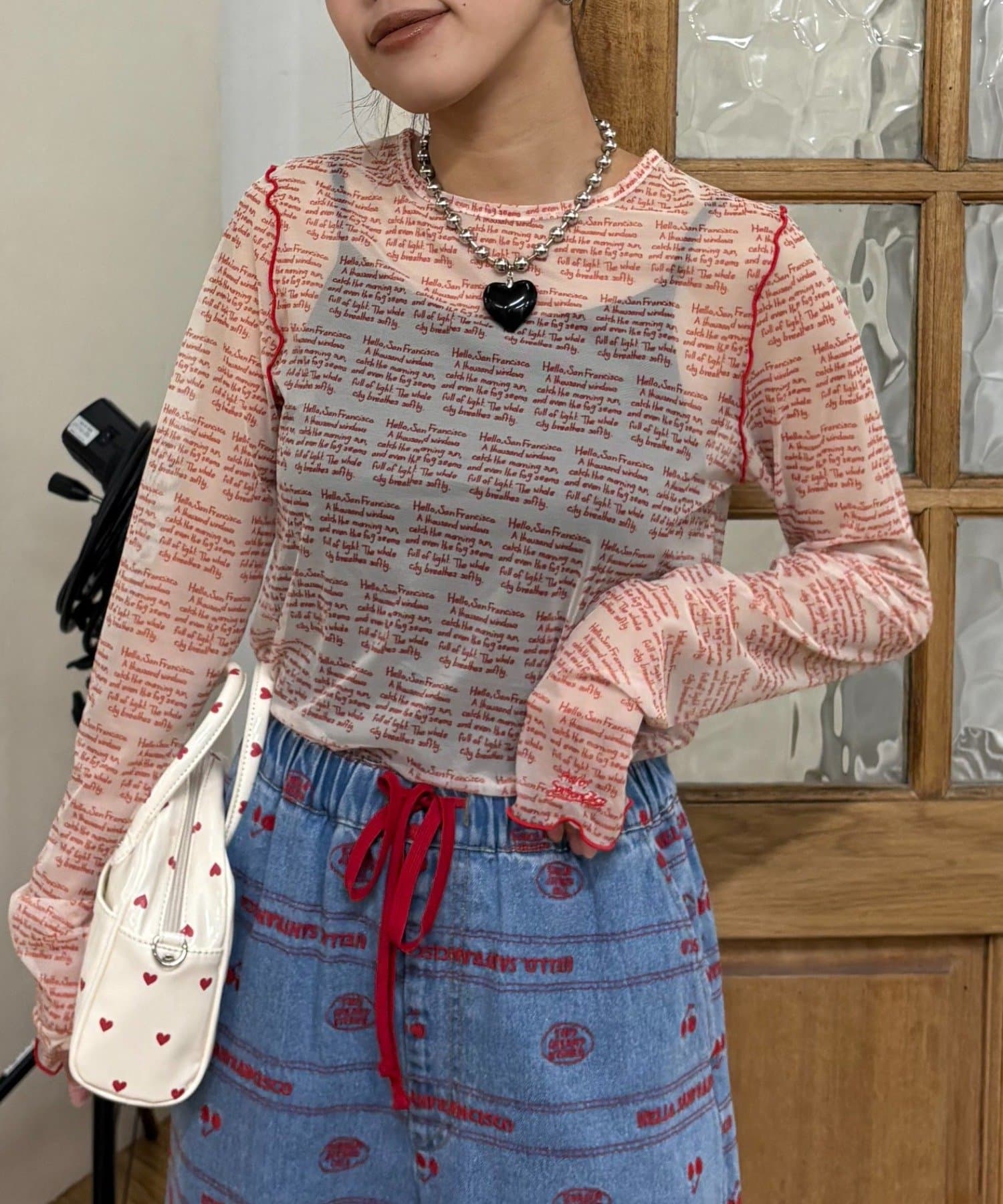 CIAOPANIC TYPY(チャオパニックティピー) 【HELLO.SANFRANCISCO/ハローサンフランシスコ】メッセージシアープリントTEE