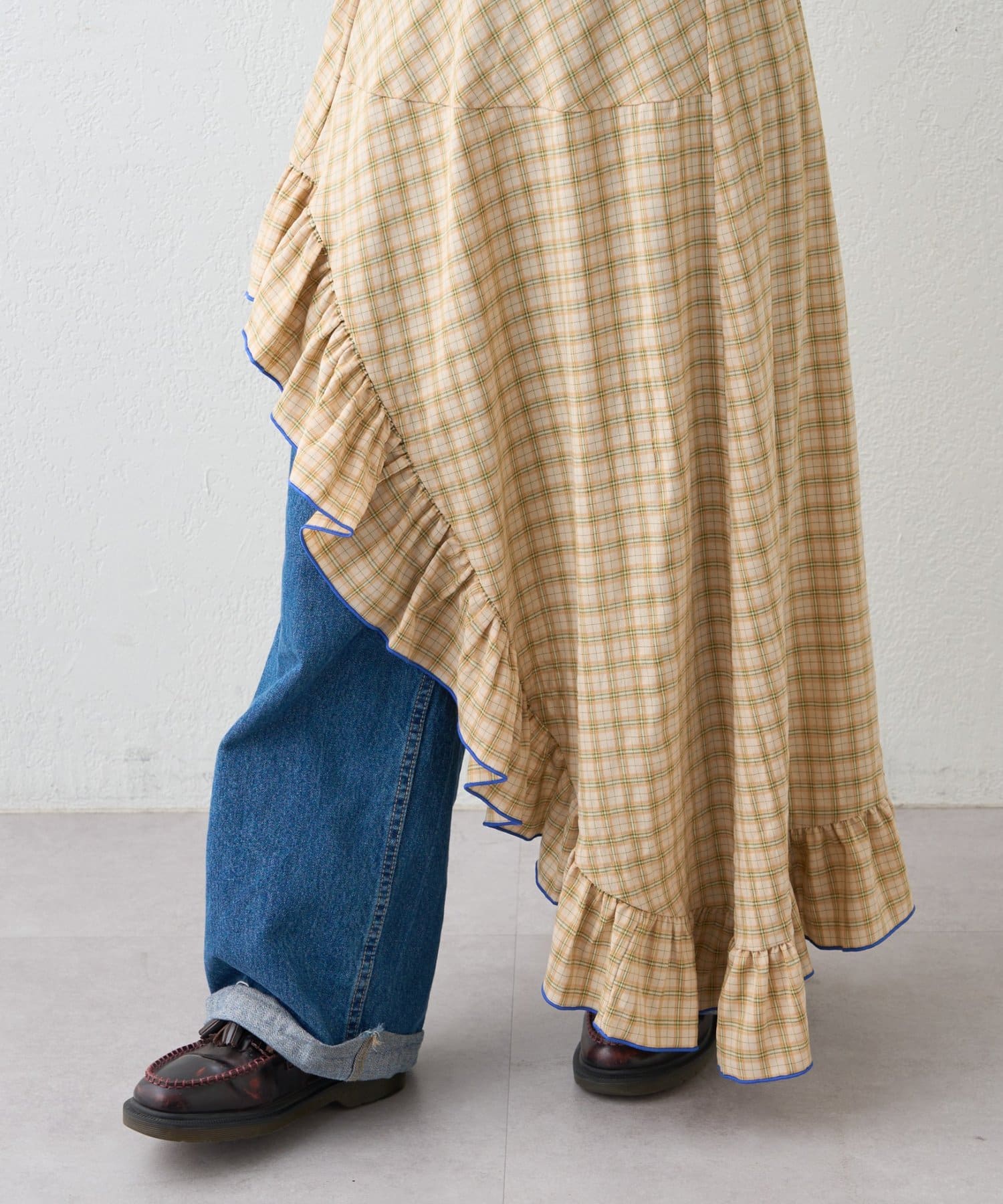 CIAOPANIC TYPY(チャオパニックティピー) 【HELLO.SANFRANCISCO/ハローサンフランシスコ】アシメフリルチェックスカート