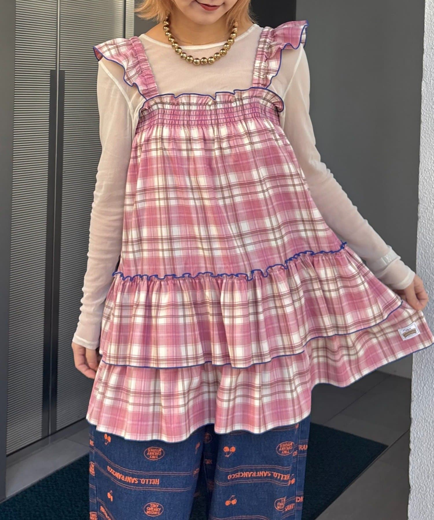 CIAOPANIC TYPY(チャオパニックティピー) 【HELLO.SANFRANCISCO/ハローサンフランシスコ】チェックチュニックワンピ