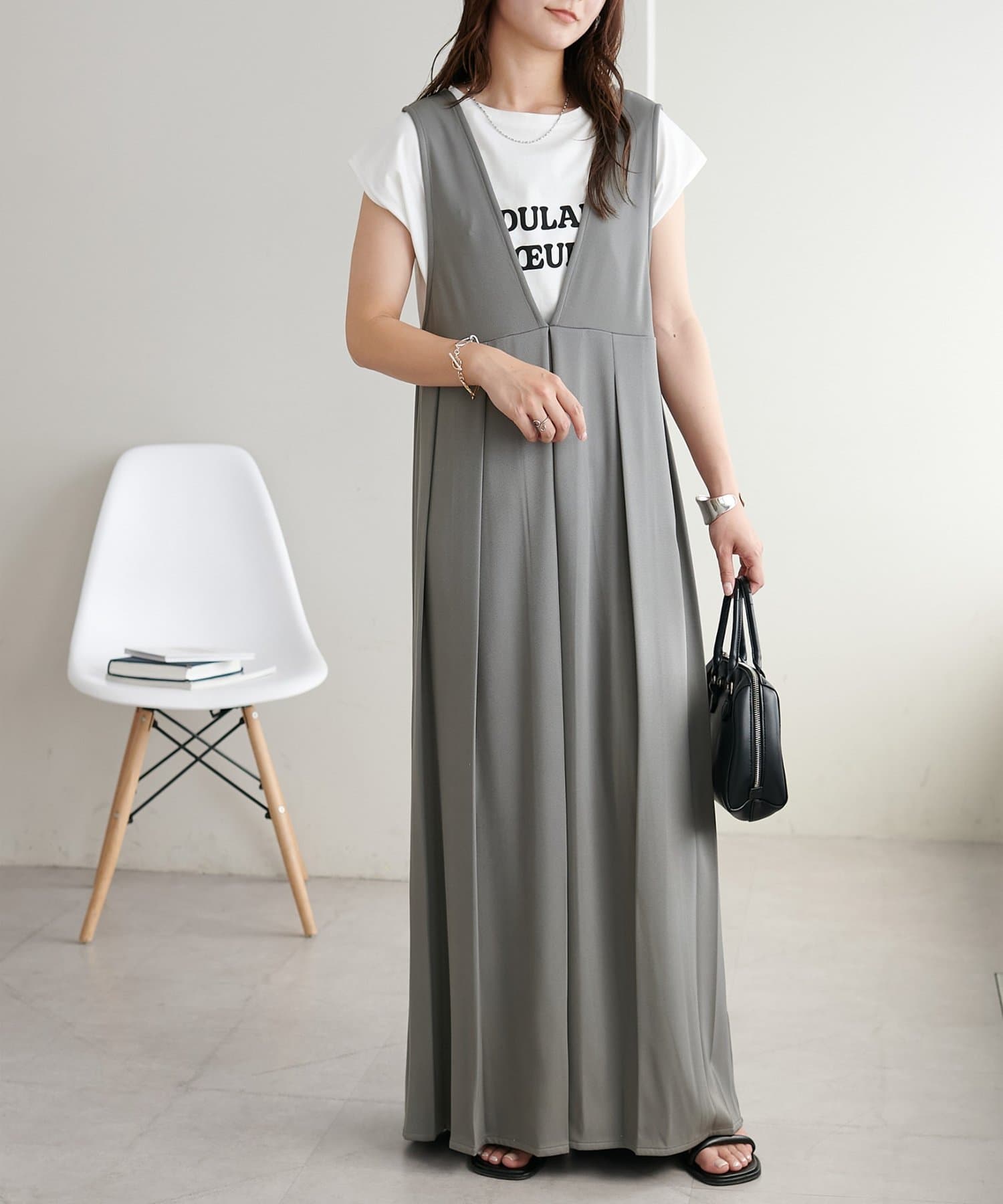 DISCOAT(ディスコート) 【WEB限定】プリーツサロペット