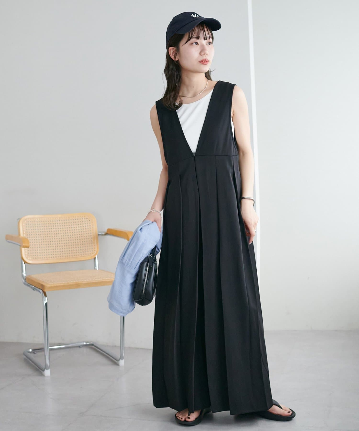 DISCOAT(ディスコート) 【WEB限定】プリーツサロペット