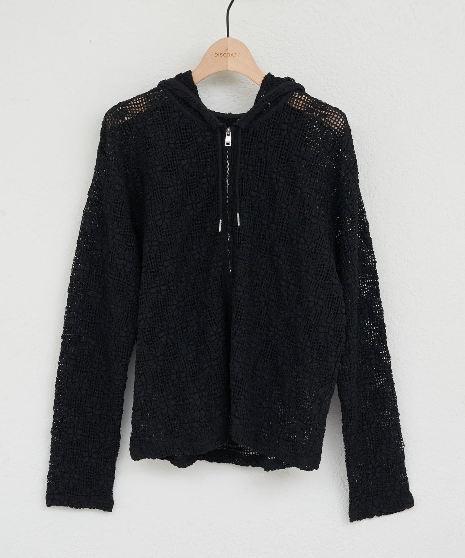 DISCOAT(ディスコート) 【WEB限定】花柄メッシュZIPフーディー