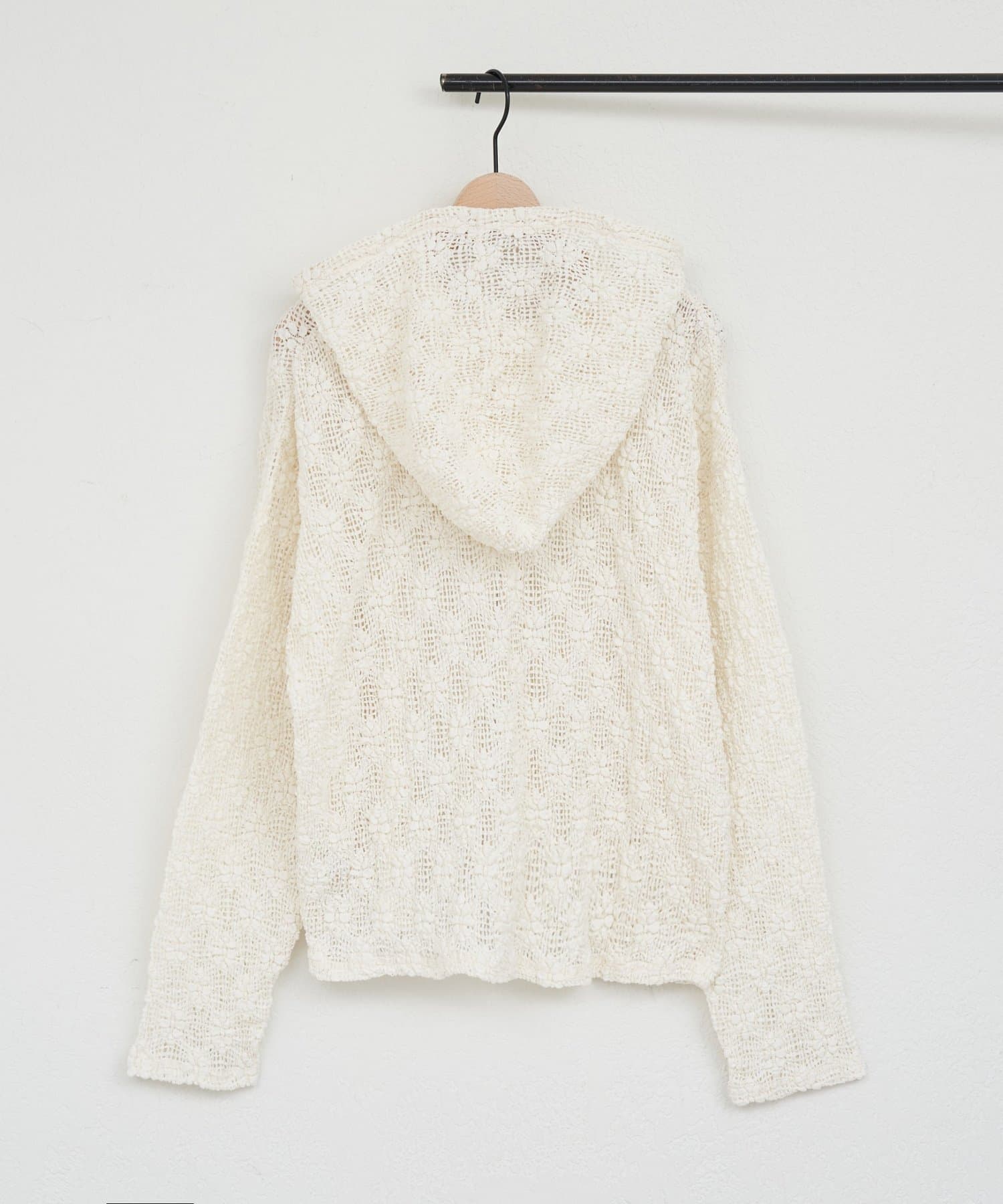 DISCOAT(ディスコート) 【WEB限定】花柄メッシュZIPフーディー