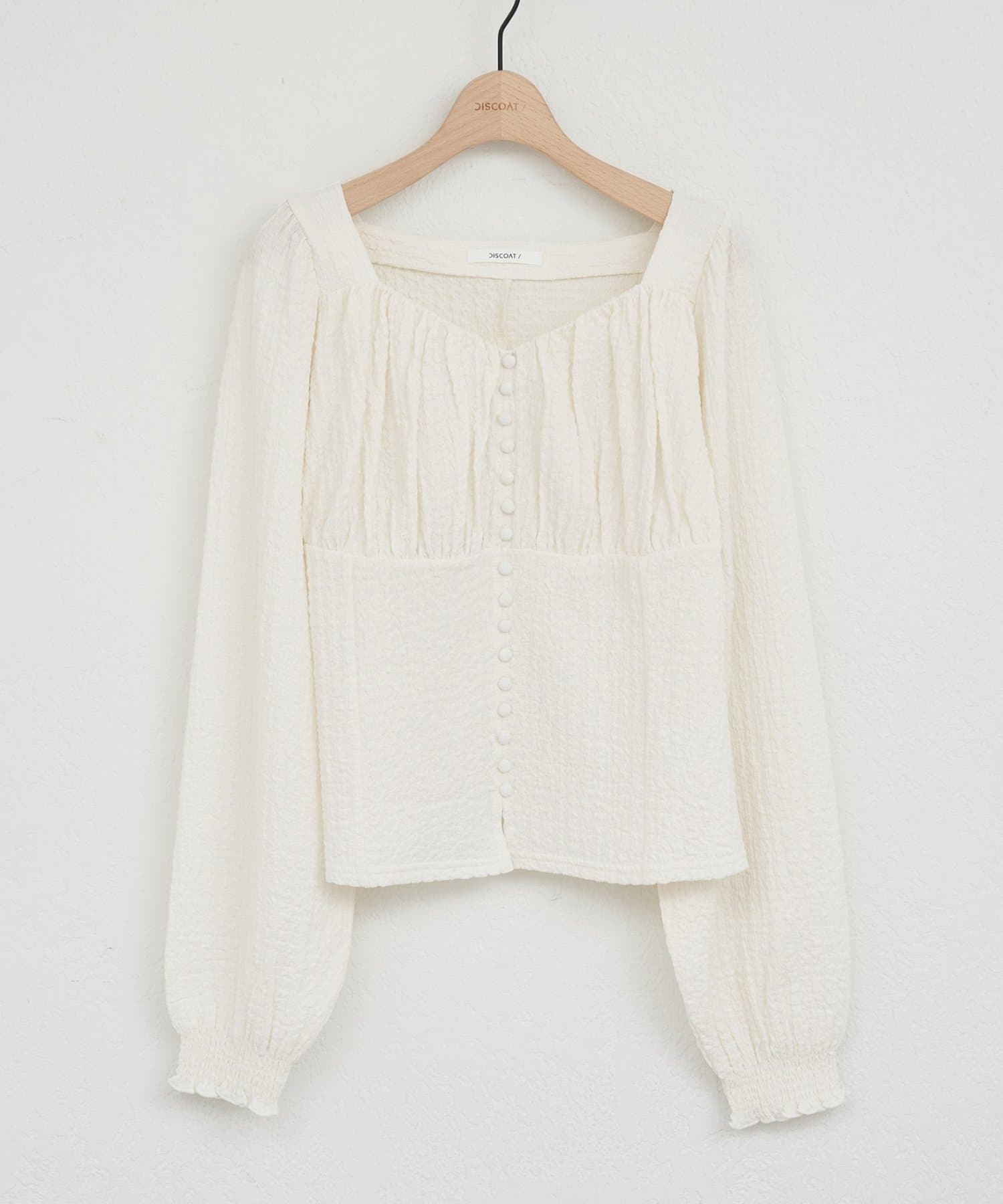 DISCOAT(ディスコート) 【WEB限定】ジャガード多釦プルオーバー