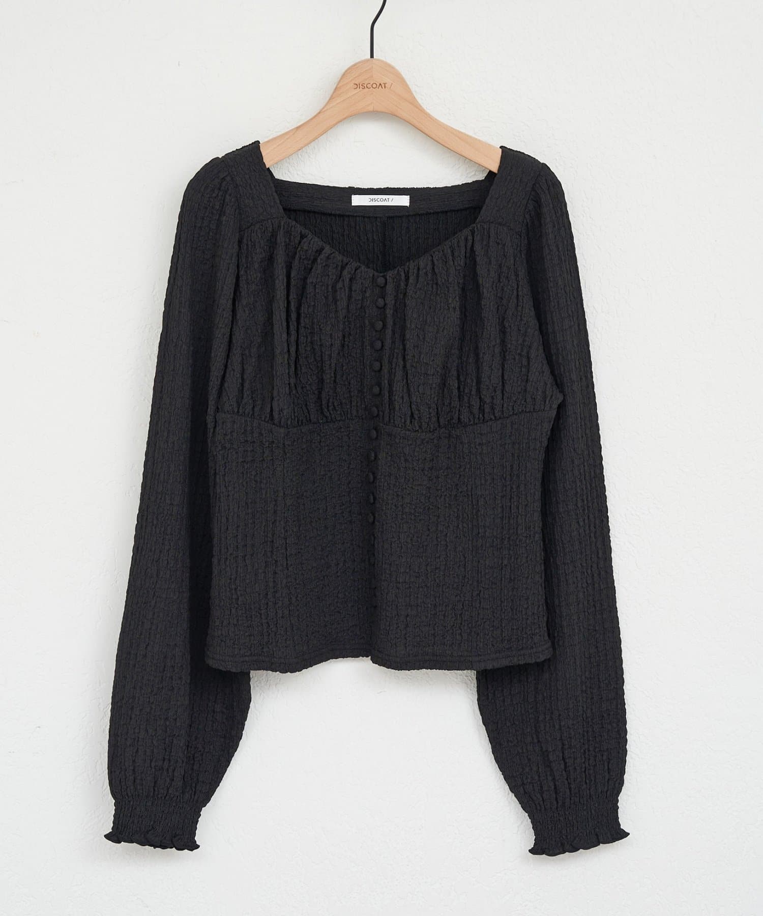 DISCOAT(ディスコート) 【WEB限定】ジャガード多釦プルオーバー