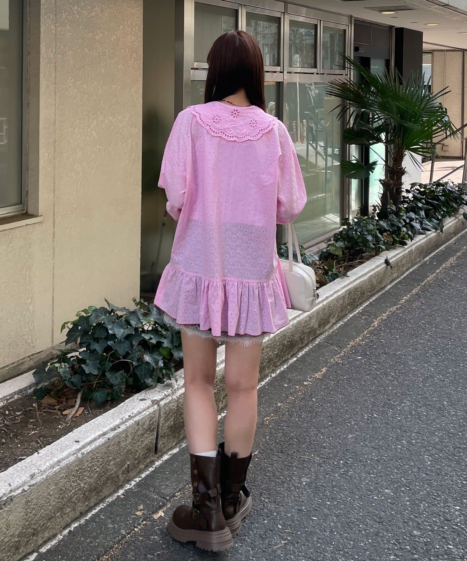 CIAOPANIC(チャオパニック) 【HELLO.SANFRANCISCO/ハローサンフランシスコ】フリルレースチュニックブラウス