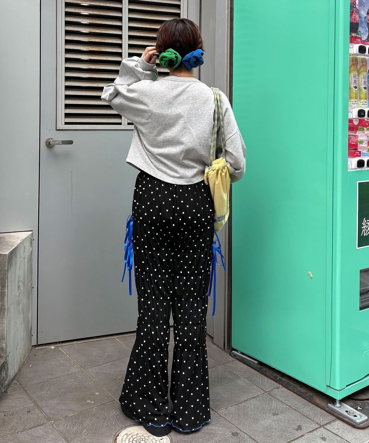 CIAOPANIC(チャオパニック) 【HELLO.SANFRANCISCO/ハローサンフランシスコ】ドット柄シャーリングパンツ