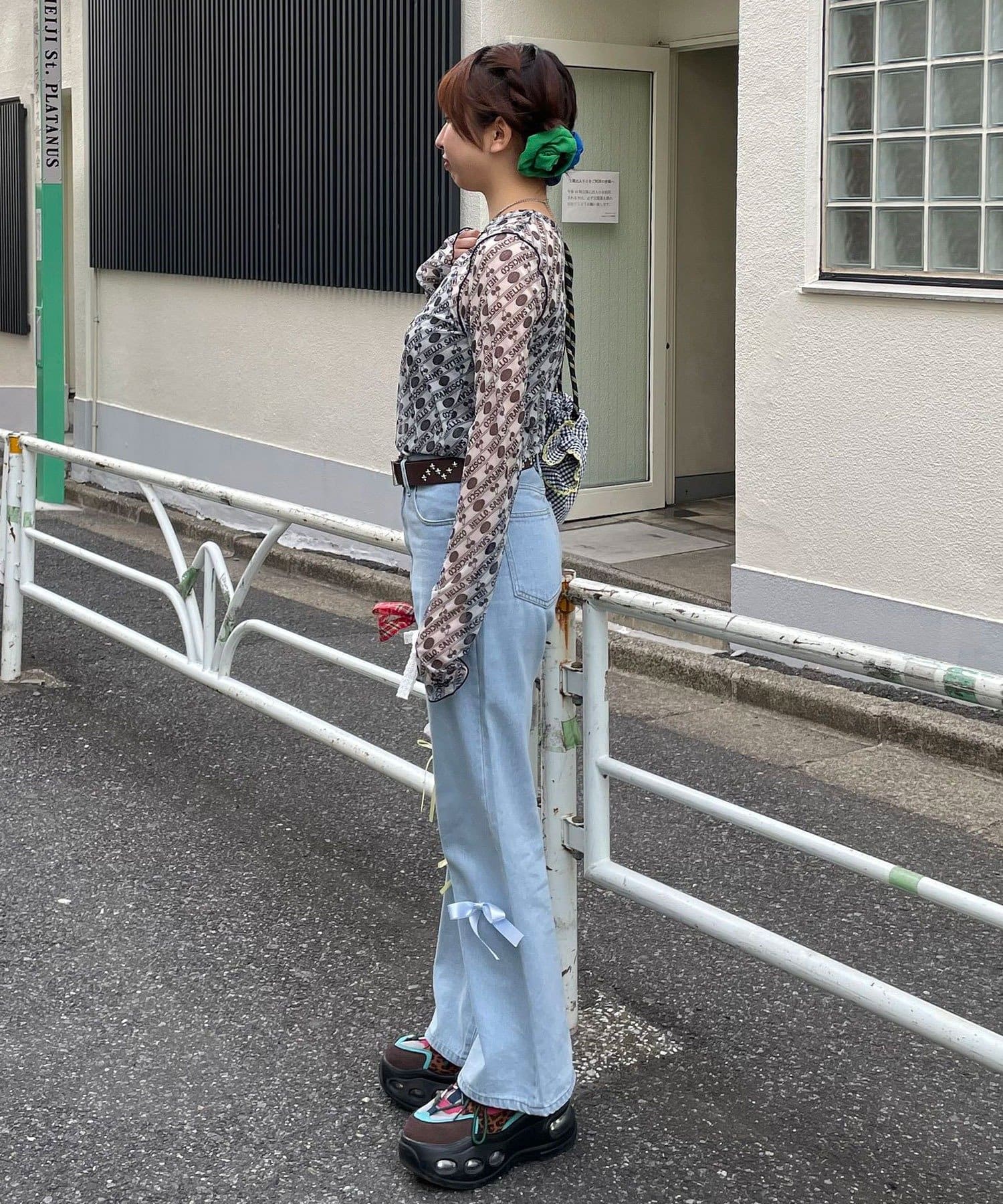 CIAOPANIC(チャオパニック) 【HELLO.SANFRANCISCO/ハローサンフランシスコ】チェリー柄シアープリントTEE