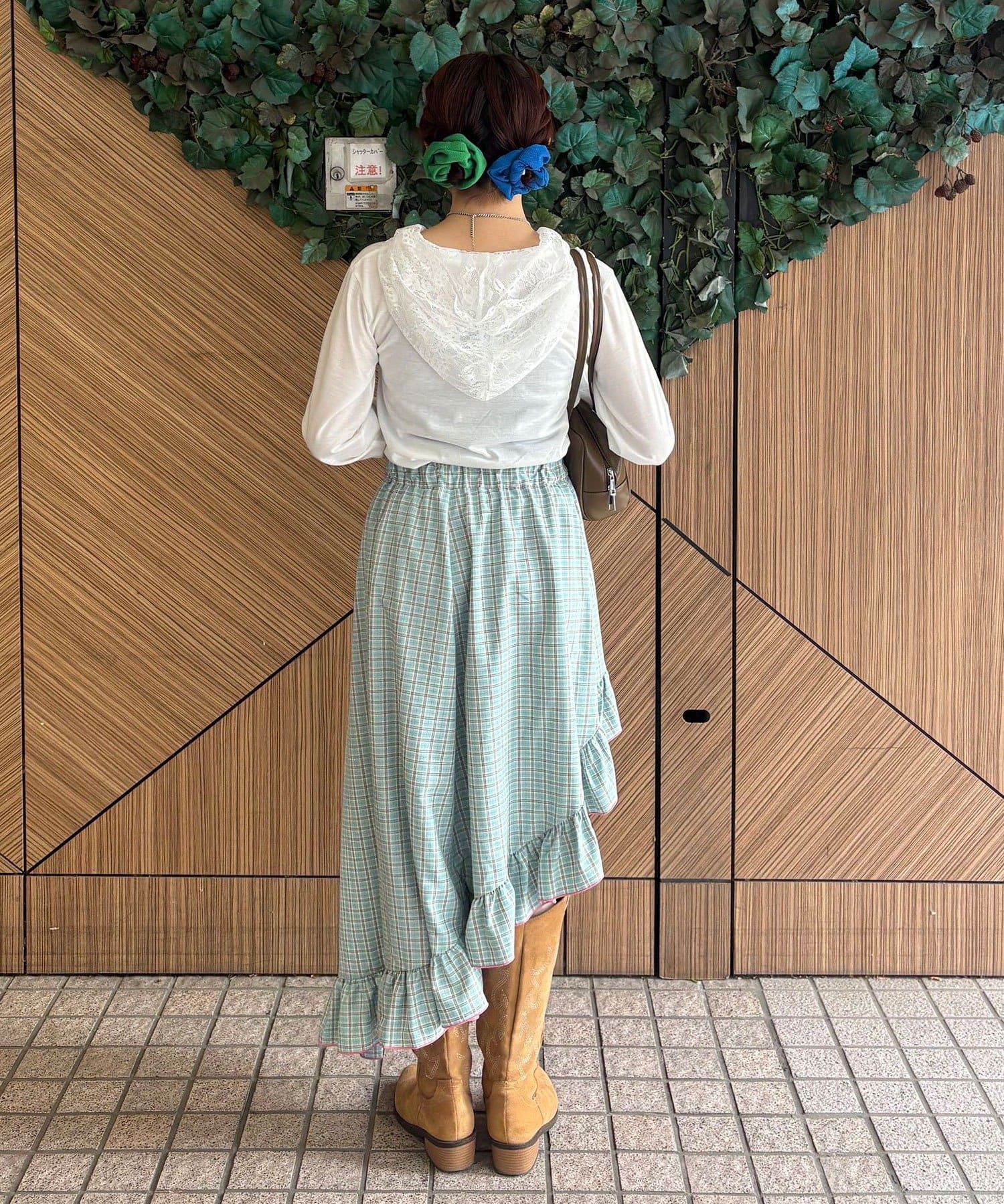 CIAOPANIC(チャオパニック) 【HELLO.SANFRANCISCO/ハローサンフランシスコ】アシメフリルチェックスカート