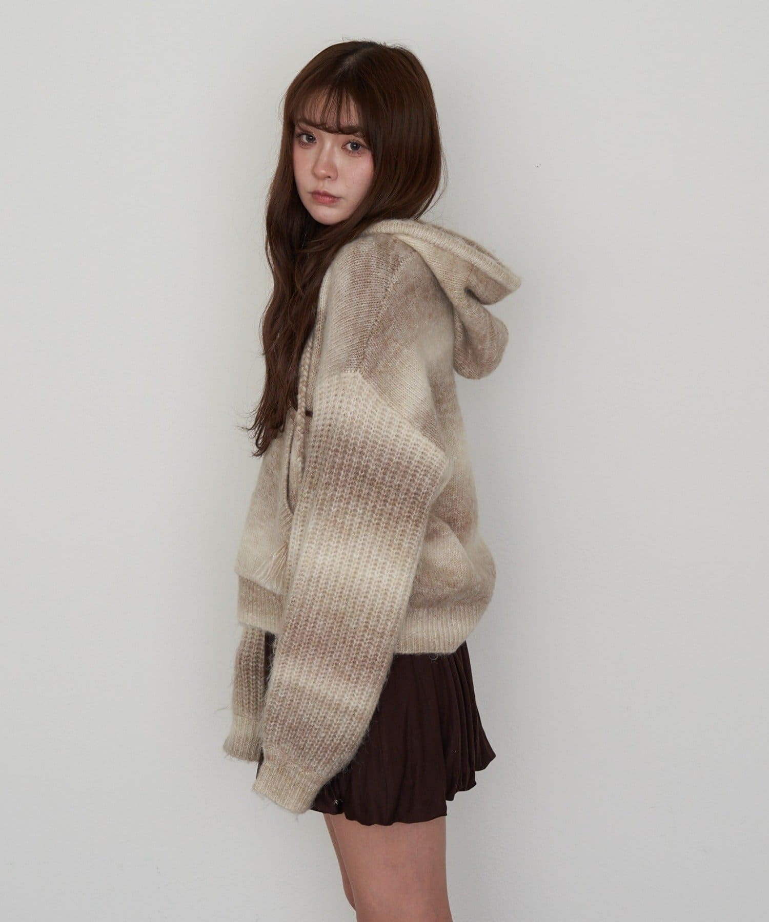 OUTLET(アウトレット) 【RAY CASSIN】グラデーションスキッパーフードチュニック