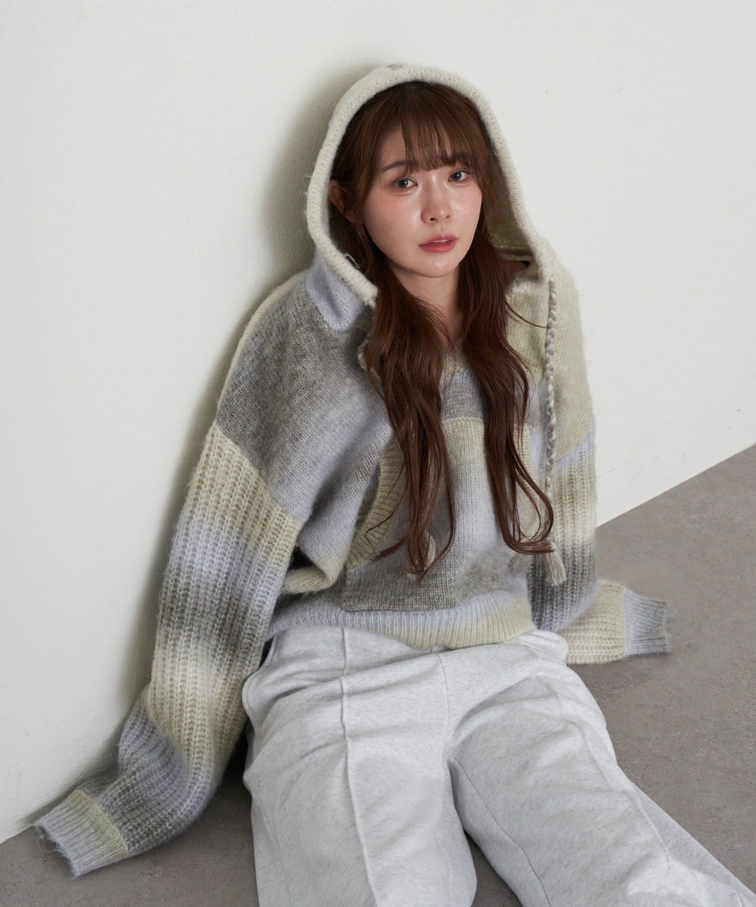 OUTLET(アウトレット) 【RAY CASSIN】グラデーションスキッパーフードチュニック