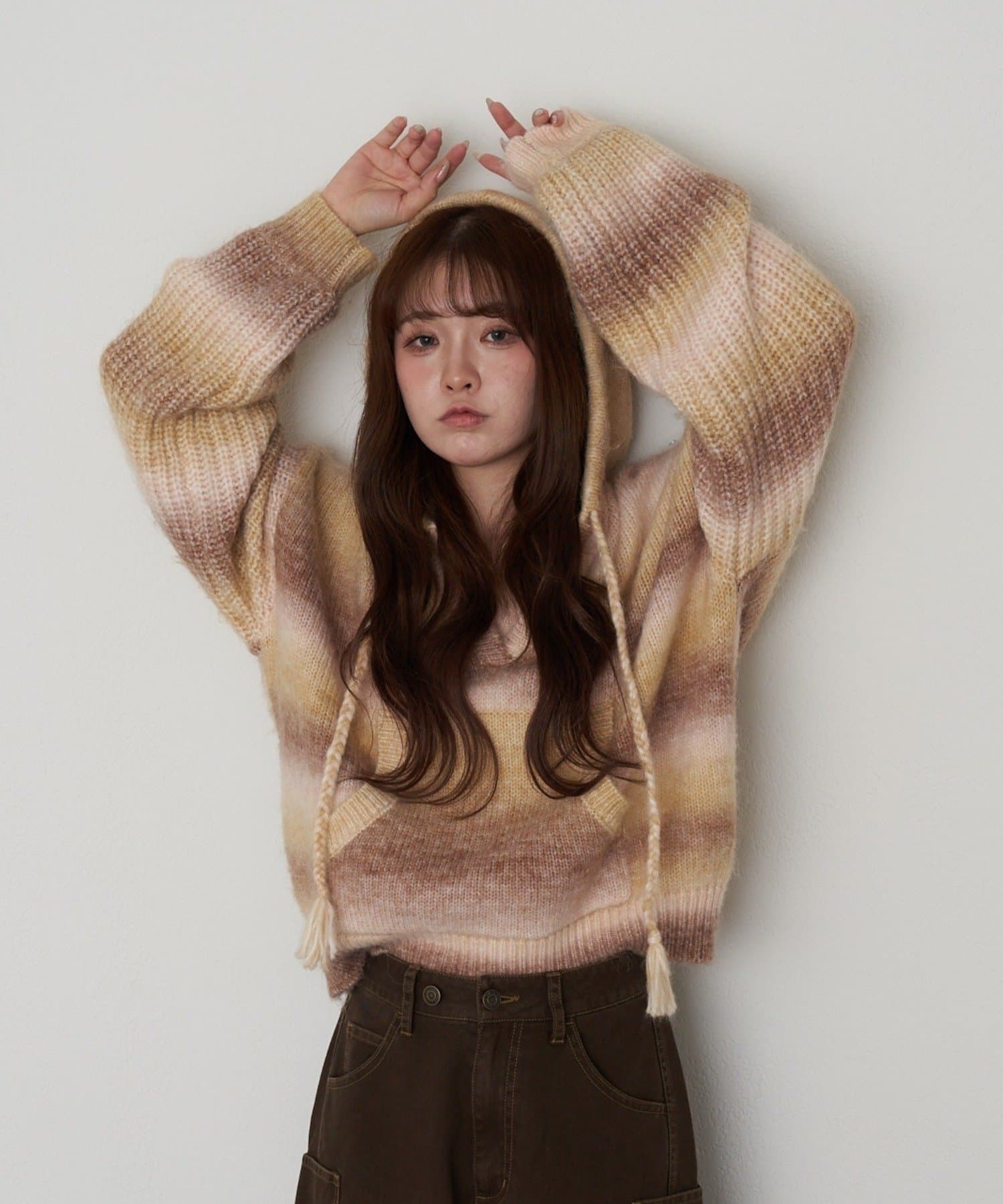 OUTLET(アウトレット) 【RAY CASSIN】グラデーションスキッパーフードチュニック