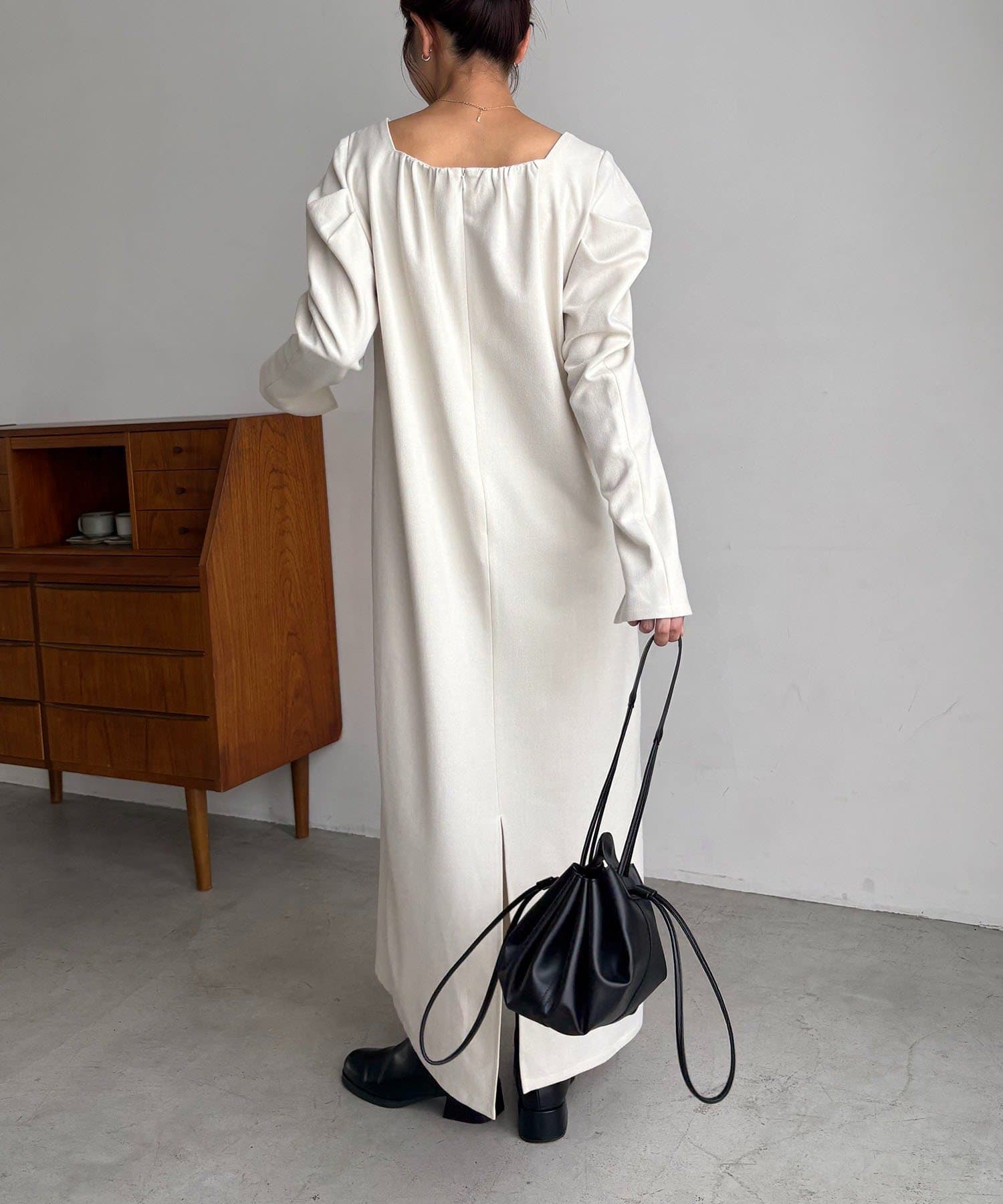 OUTLET(アウトレット) 【CAPRICIEUX LE'MAGE】スクエアパフワンピース