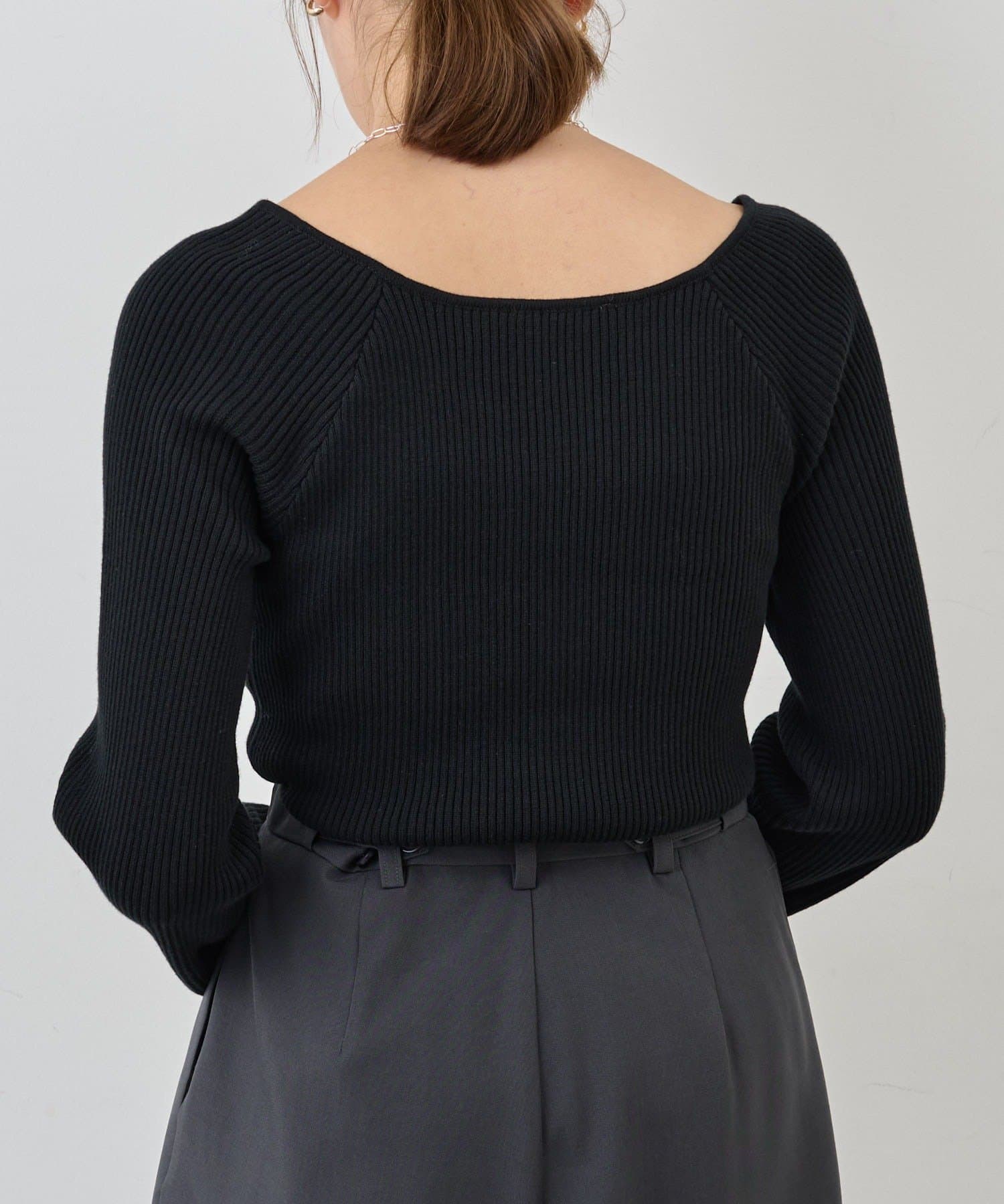 OUTLET(アウトレット) 【SHENERY】デコルテデザインネックニット