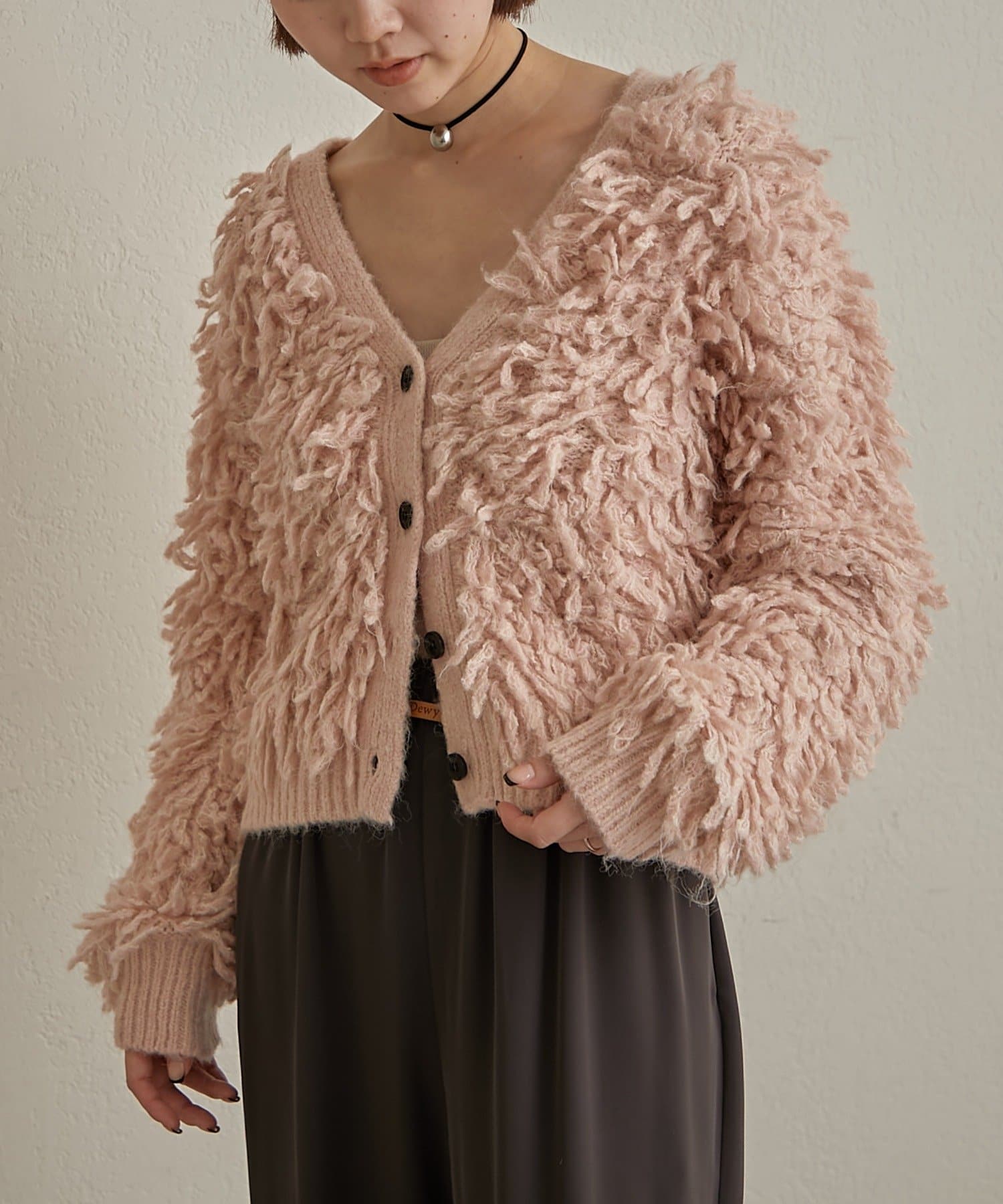 OUTLET(アウトレット) 【Omekashi】フリンジニットカーデ