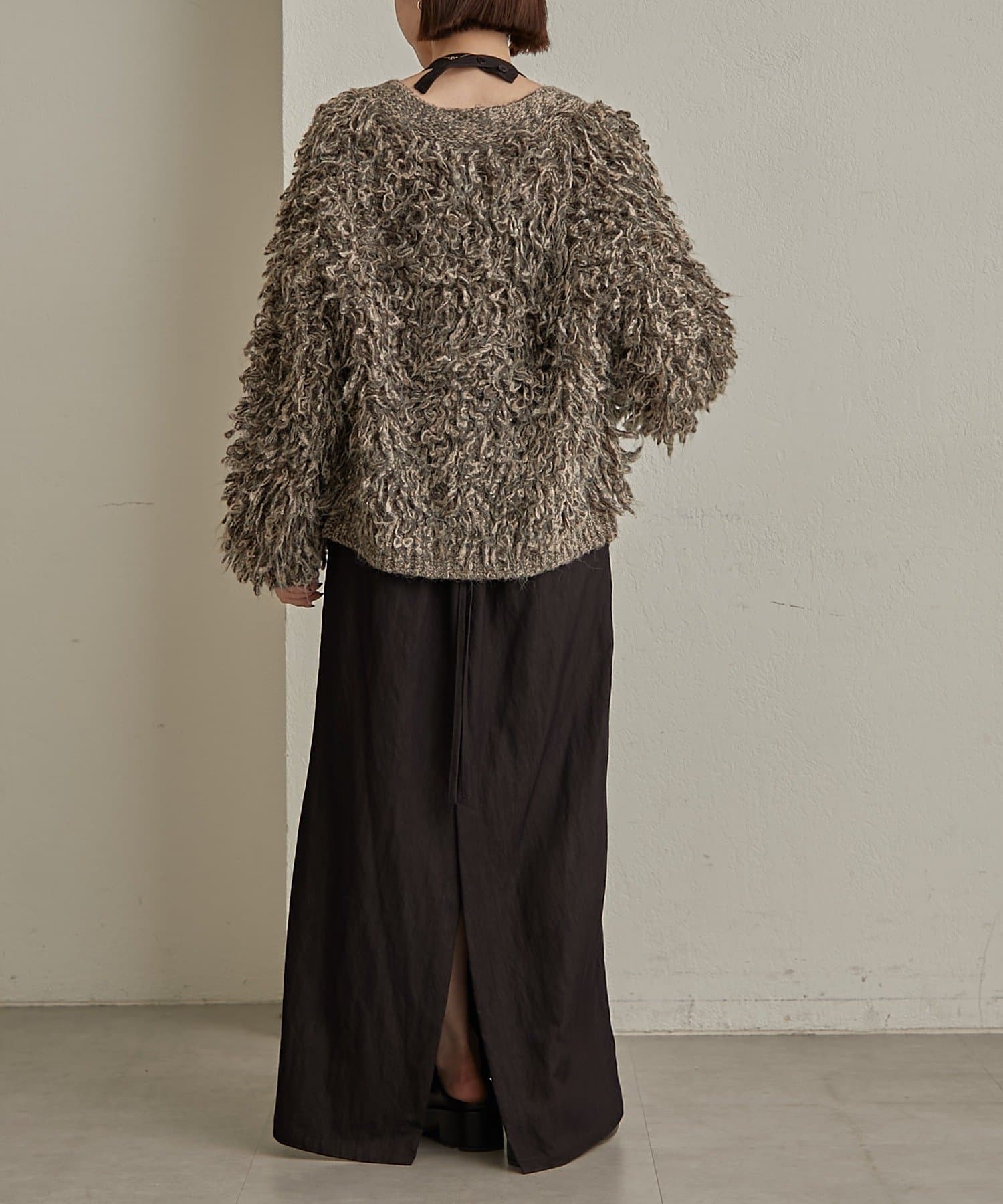 OUTLET(アウトレット) 【Omekashi】フリンジニットカーデ