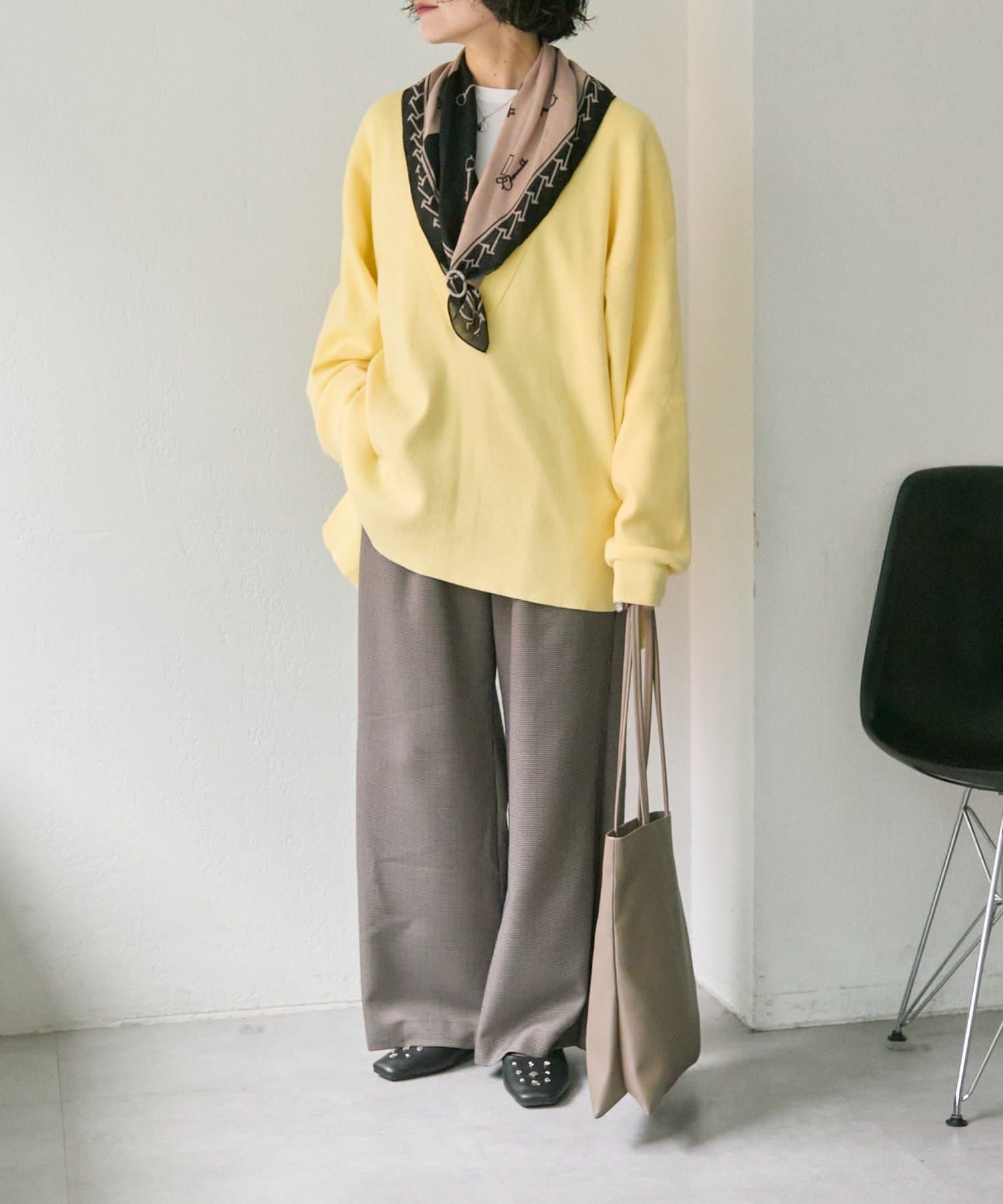 OUTLET(アウトレット) 【ear PAPILLONNER】リング付きカギ柄ストール