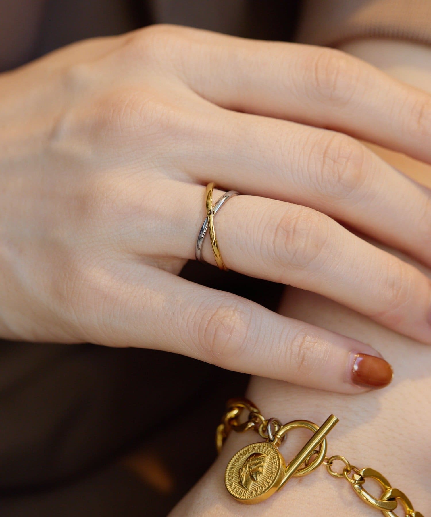 OUTLET(アウトレット) 【ear PAPILLONNER】バイカラームーブリング