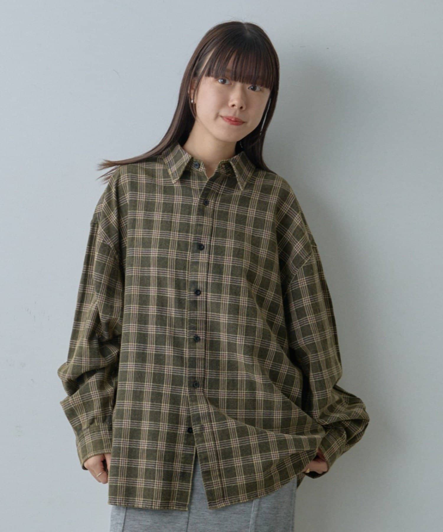 OUTLET(アウトレット) 【Kastane】【WHIMSIC】アシッドウォッシュフランネルチェックシャツ