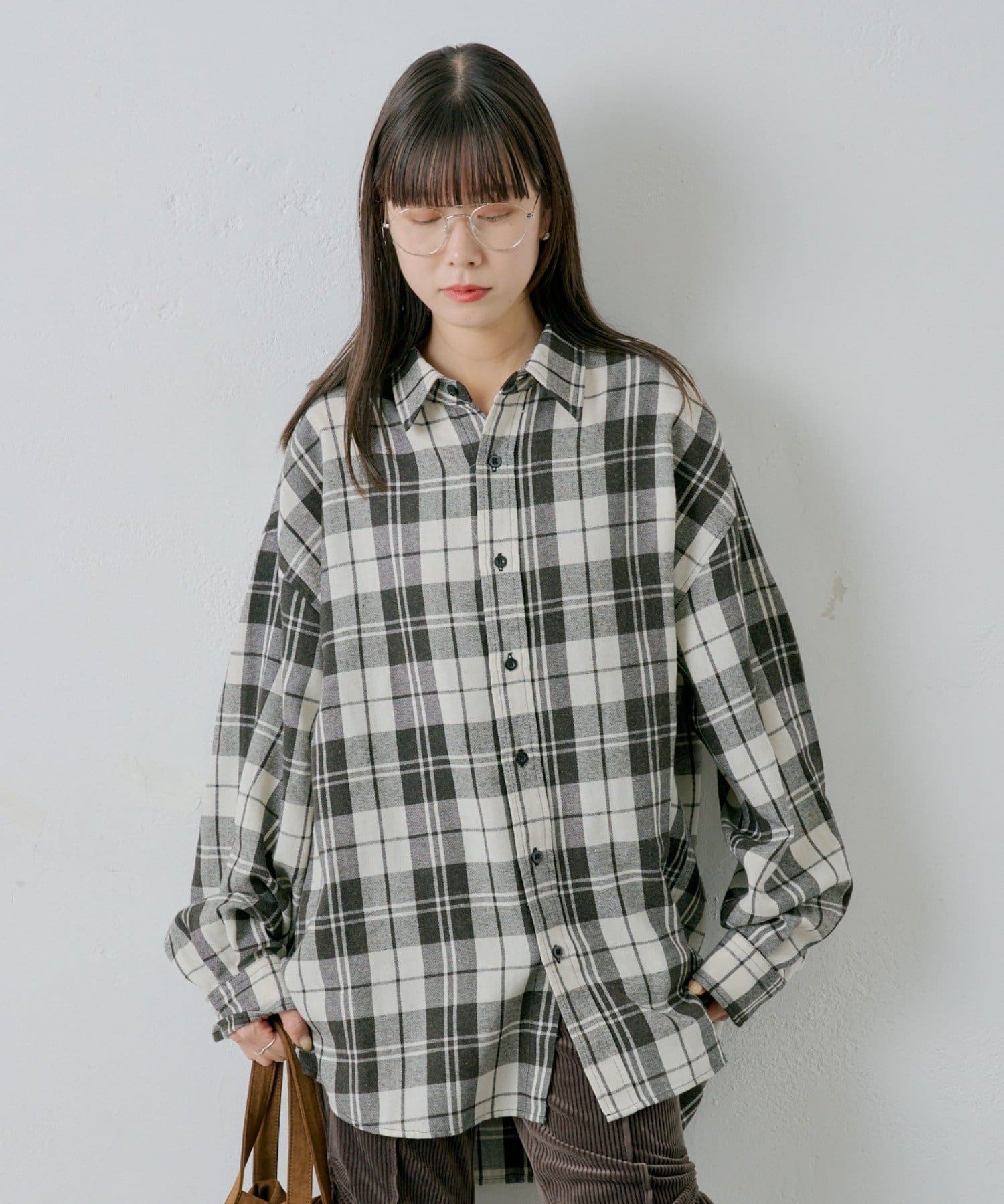 OUTLET(アウトレット) 【Kastane】【WHIMSIC】アシッドウォッシュフランネルチェックシャツ