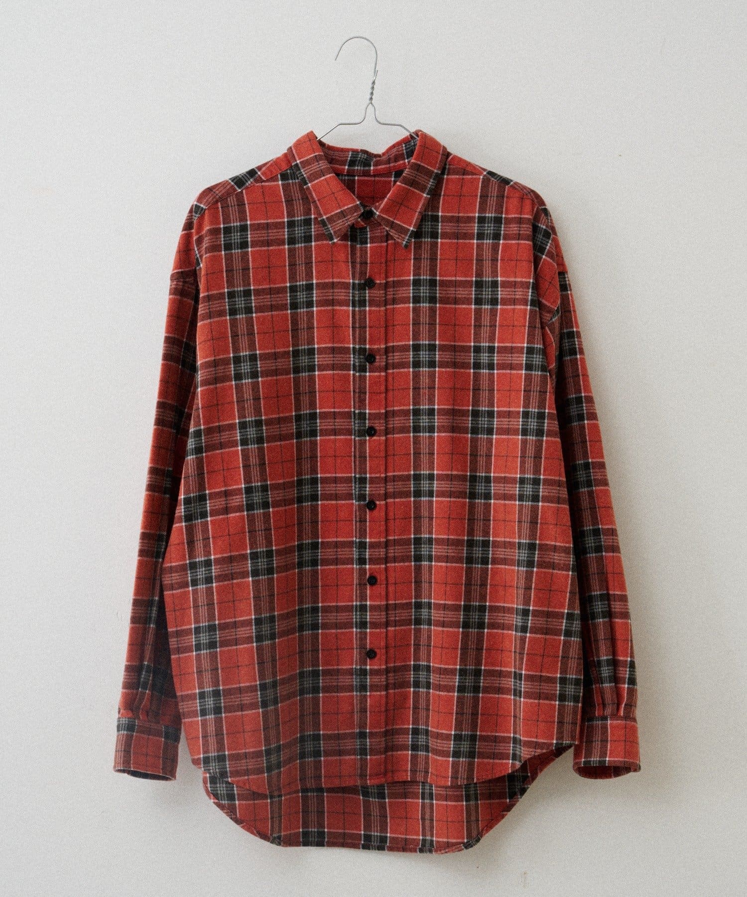 OUTLET(アウトレット) 【Kastane】【WHIMSIC】アシッドウォッシュフランネルチェックシャツ