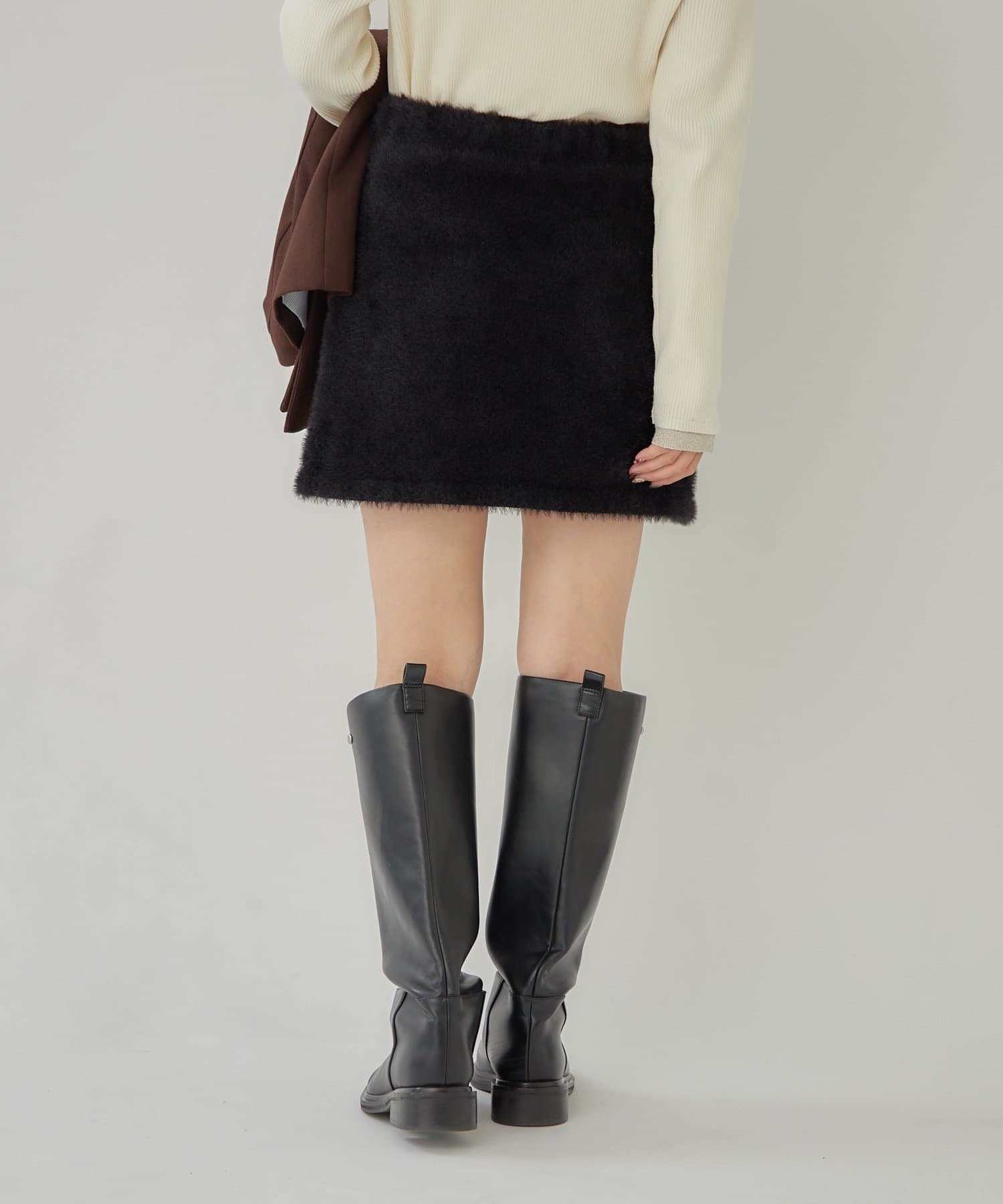 OUTLET(アウトレット) 【mystic】シャギーミニスカート