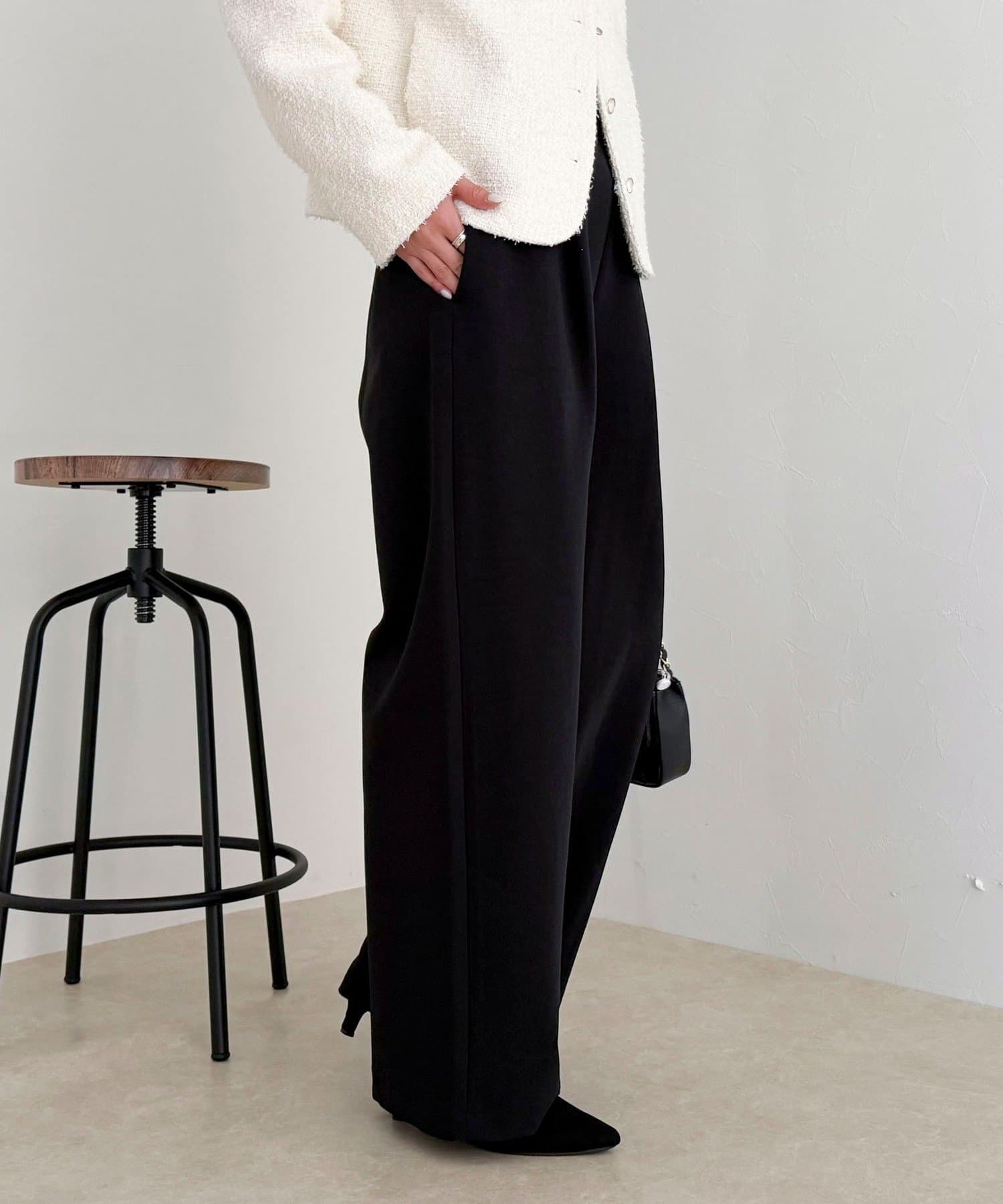 FREDY & GLOSTER(フレディ アンド グロスター) 【セットアップ対応】パウダリーツイルイージーセミワイドパンツ