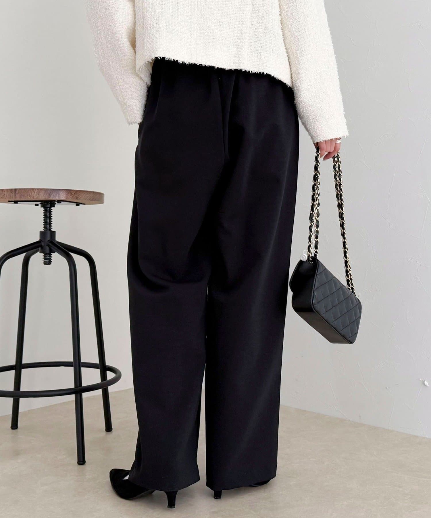 FREDY & GLOSTER(フレディ アンド グロスター) 【セットアップ対応】パウダリーツイルイージーセミワイドパンツ