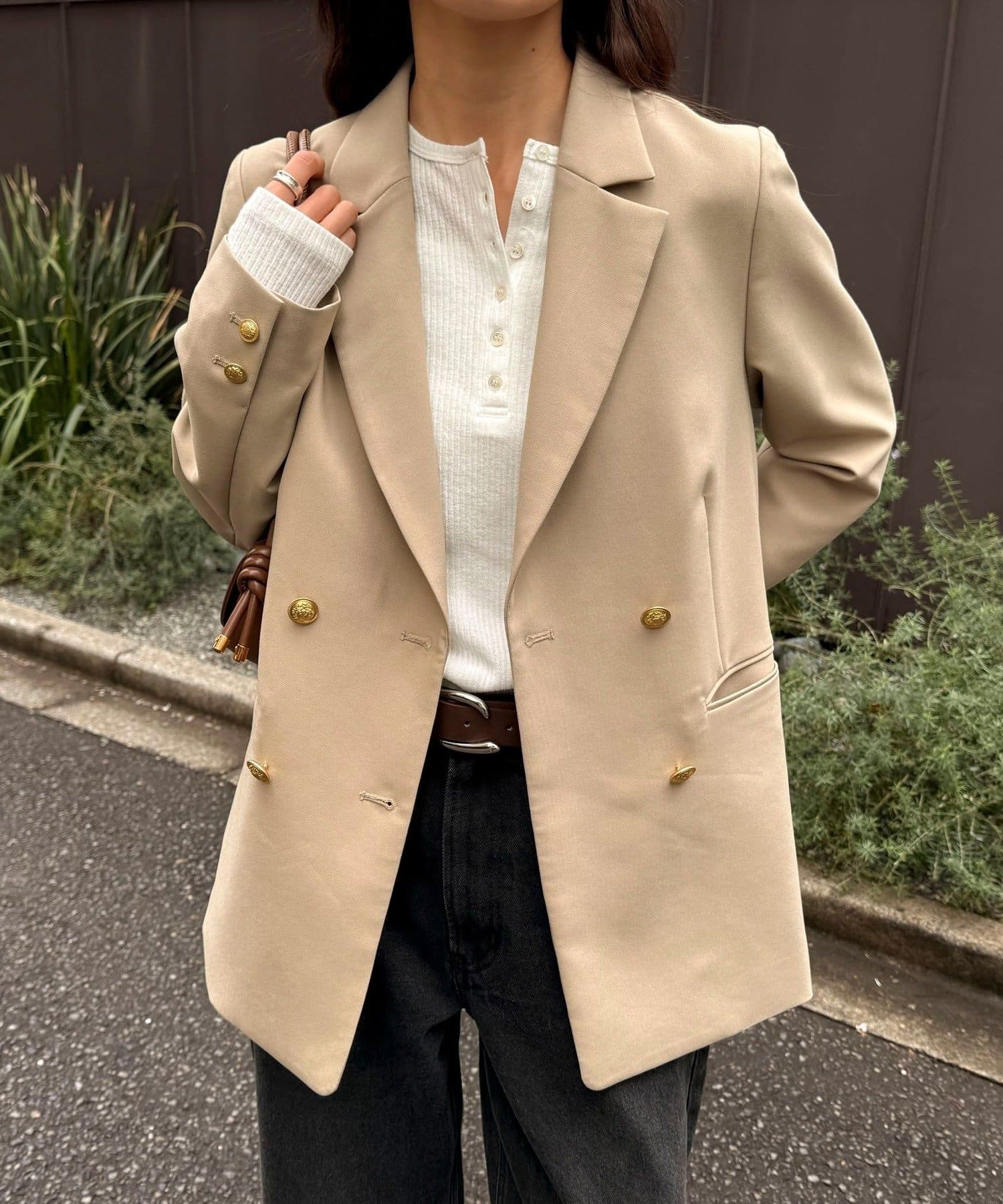 FREDY & GLOSTER(フレディ アンド グロスター) 【3サイズ展開/オンオフ使える】ダブルブレストジャケット